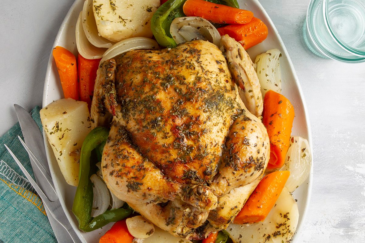 Louisiana chicken on serving plate