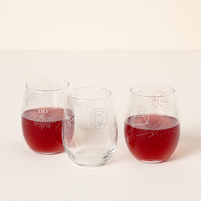 Astrology Wine Glasses Ecomm Via Uncommongoods.com