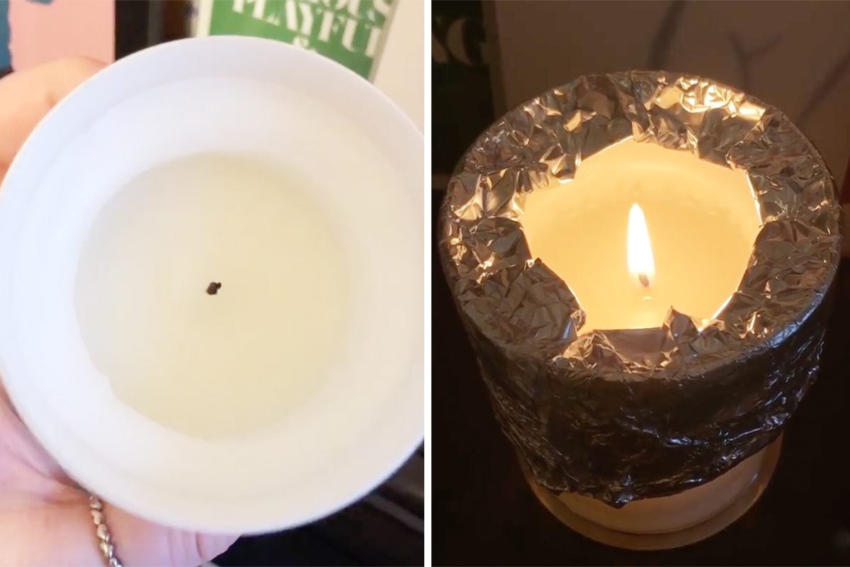 Aluminum Foil to Fix Candle Tunneling