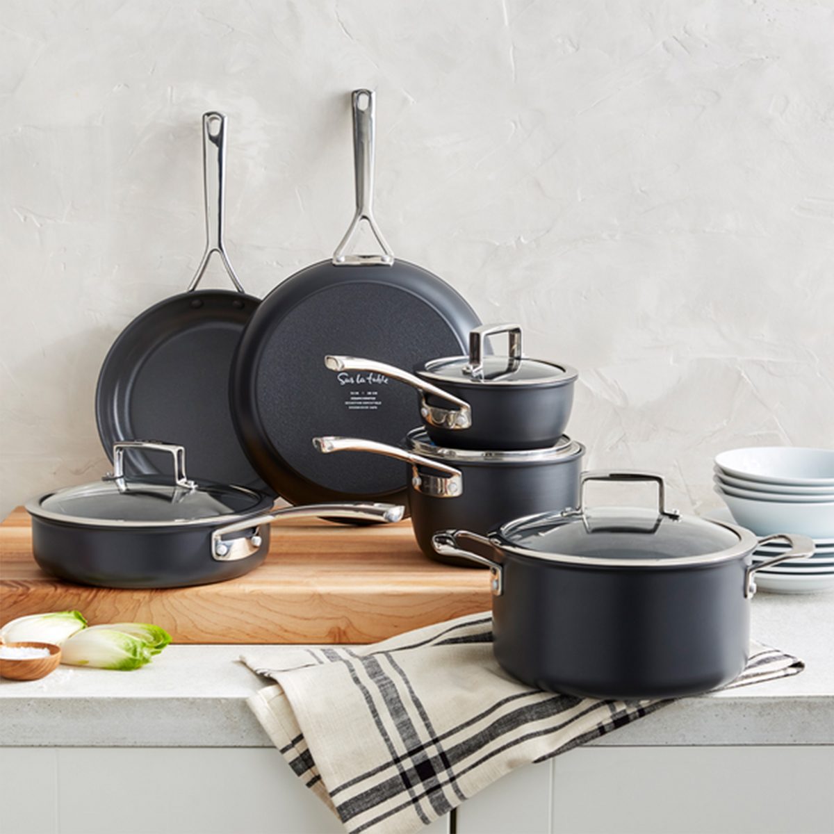 Sur La Table - New! ✨ Staub USA's Stackable 4-Piece Set includes a cocotte,  braiser & grill pan with one lid that fits all three. Shop now:   Get this Shrimp Tagliatelle