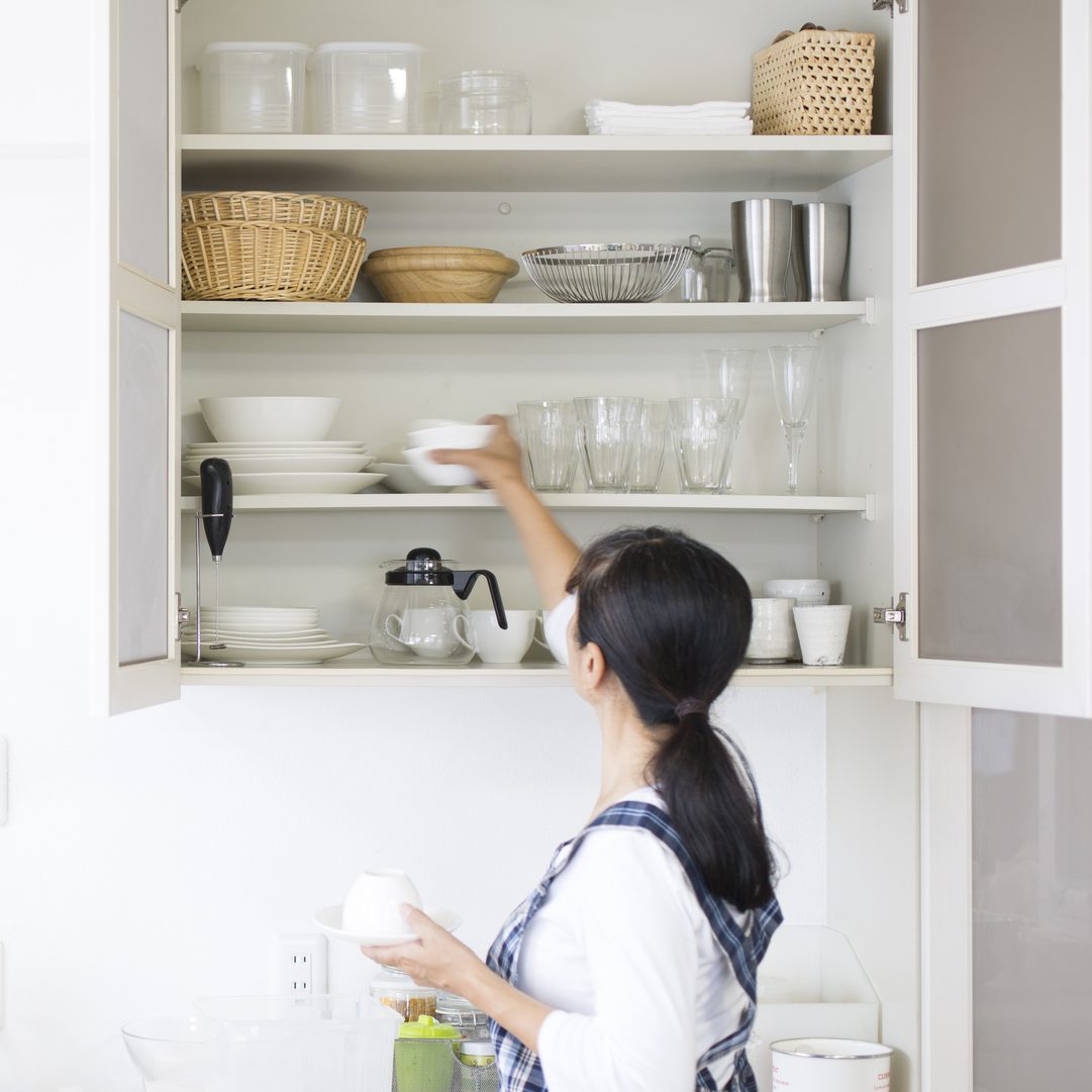 Expandable Storage Rack Kitchen Cabinet Layered Shelf Bowl Plate