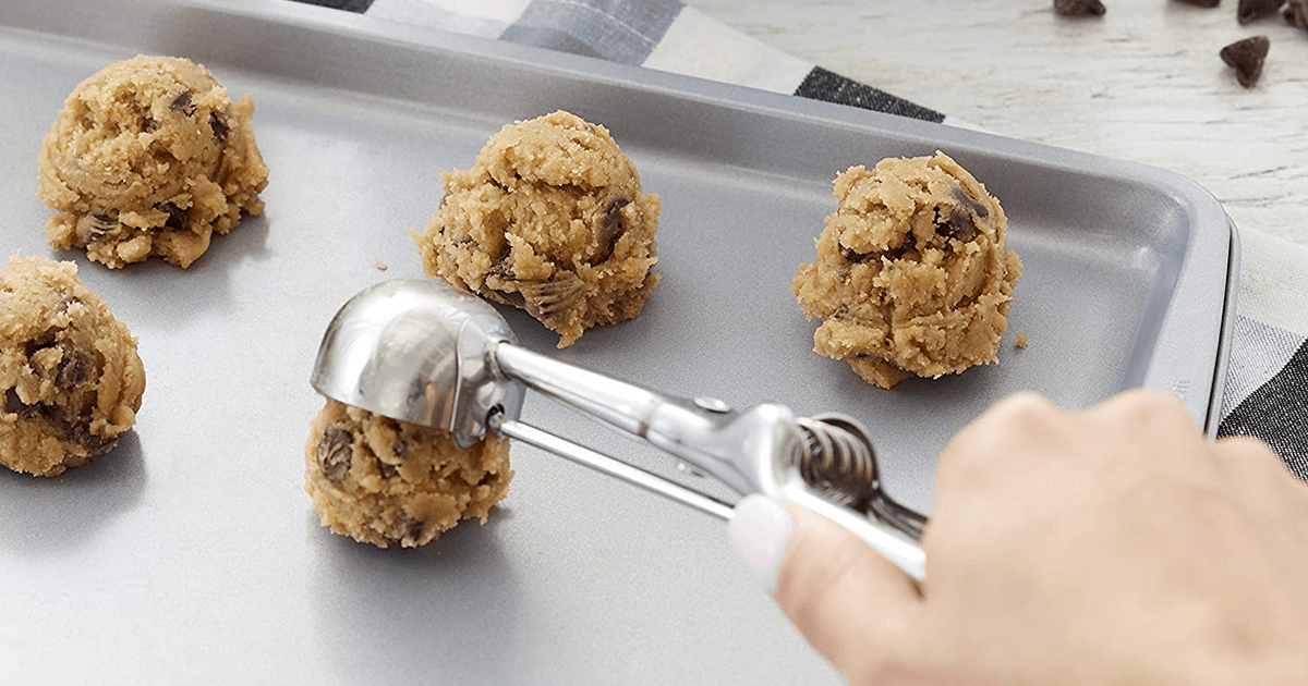 Social Chef Stainless Steel Cookie Scoop - Small Cookie Dough