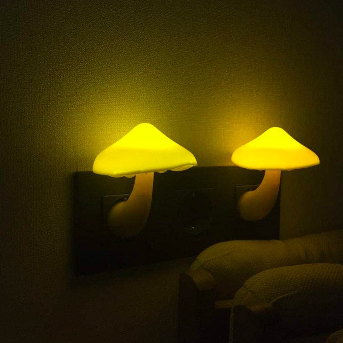 Ausaye 2 Pack Mushroom Night Light Plug In Lamp Ecomm Amazon.com