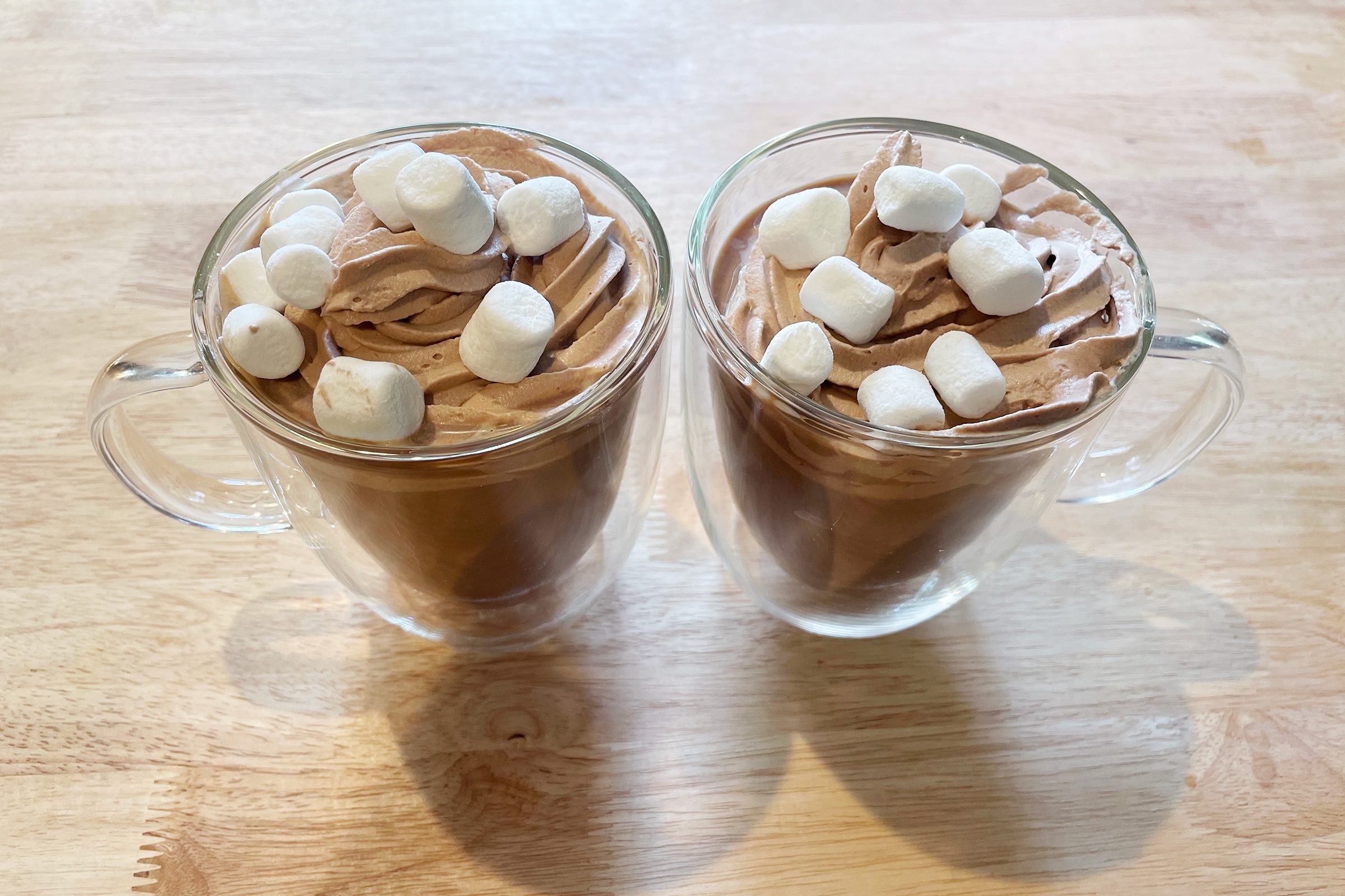 hot cocoa with marshmallows and whipped cream