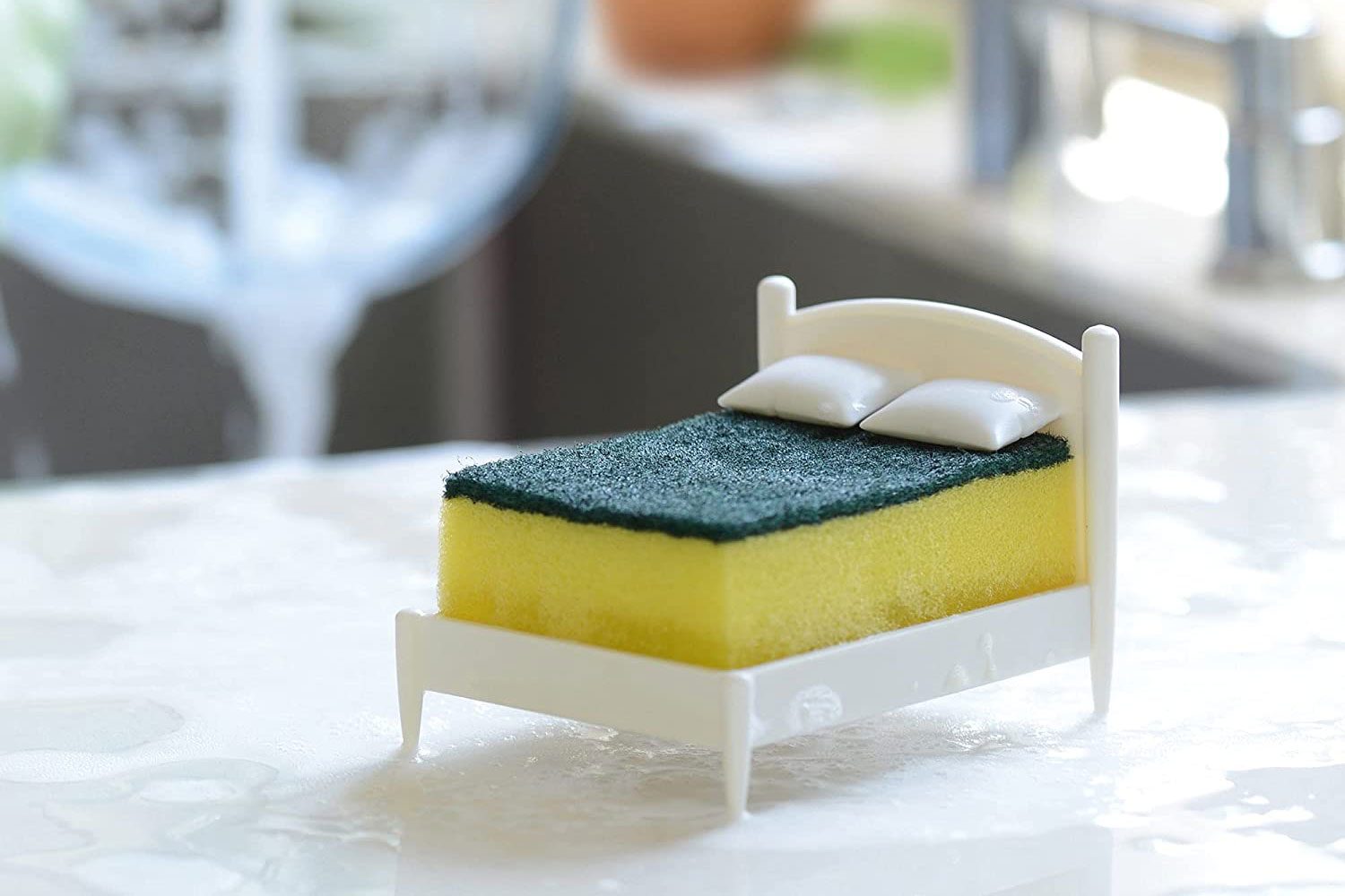 This Bed-Shaped Kitchen Sponge Holder Is the Gadget of Our Dreams
