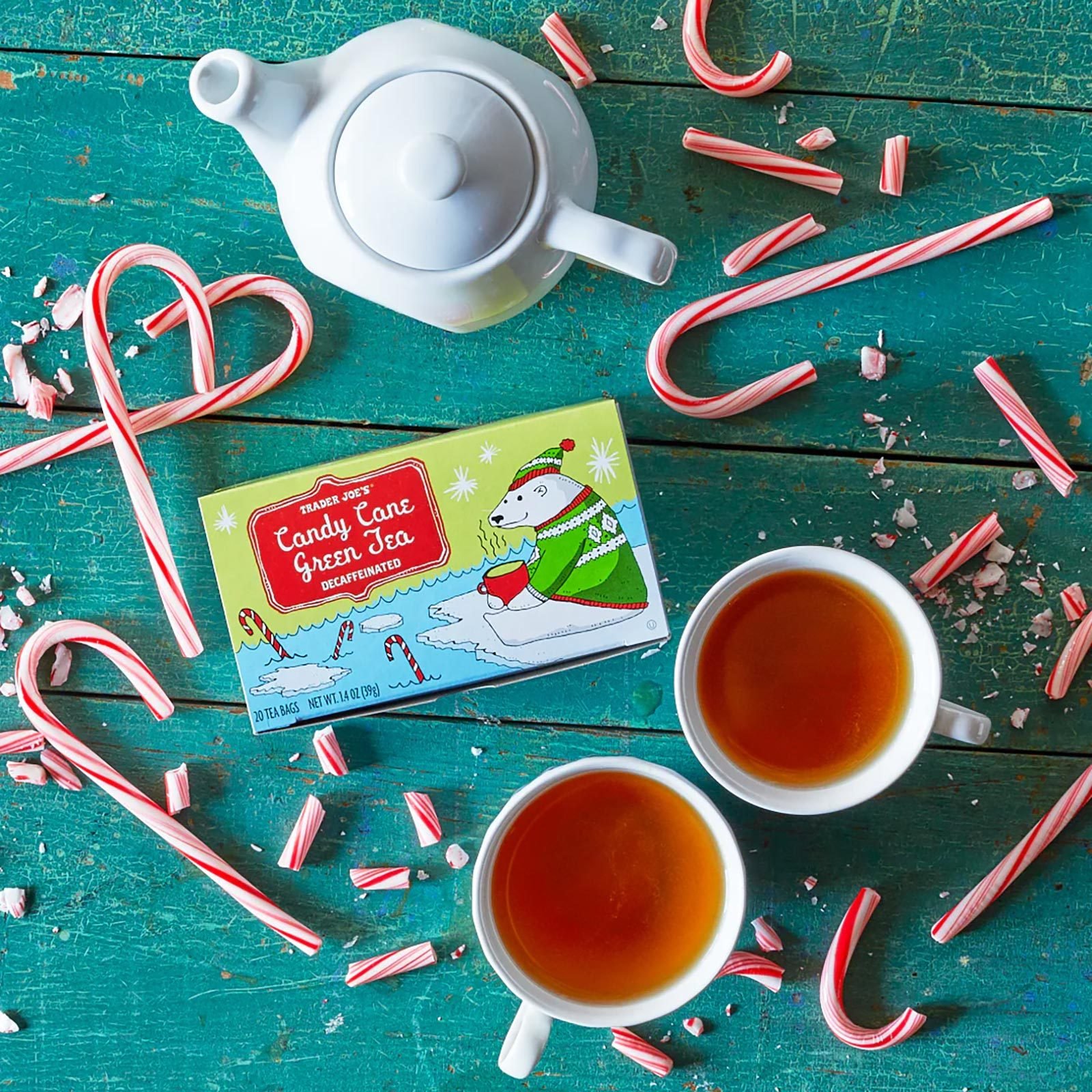 Candy Cane Green Tea Trader Joes 2022 Tj Holiday Items 