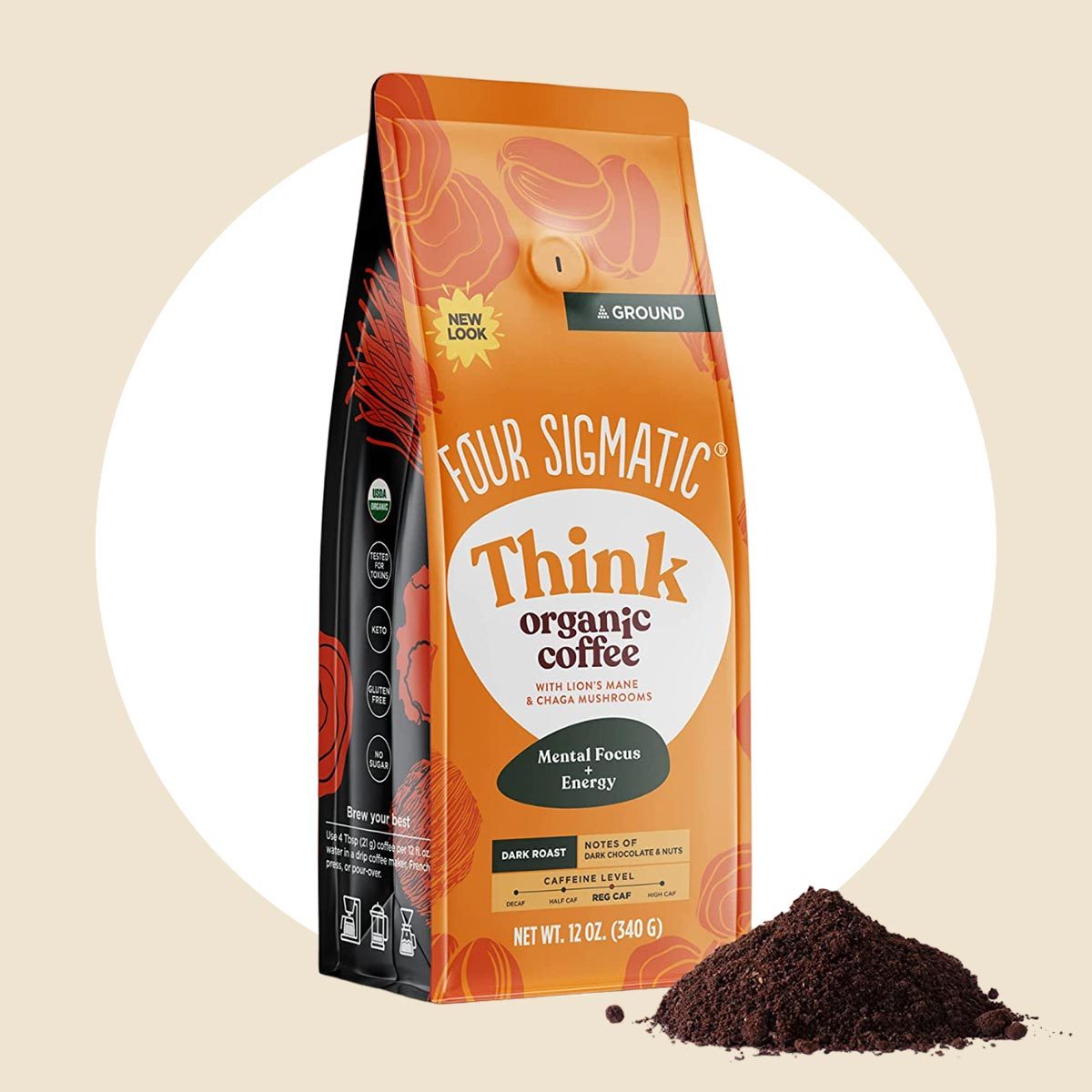 Think Coffee Latte: Energizing Mushroom & Lion's Mane Mix - Four Sigmatic