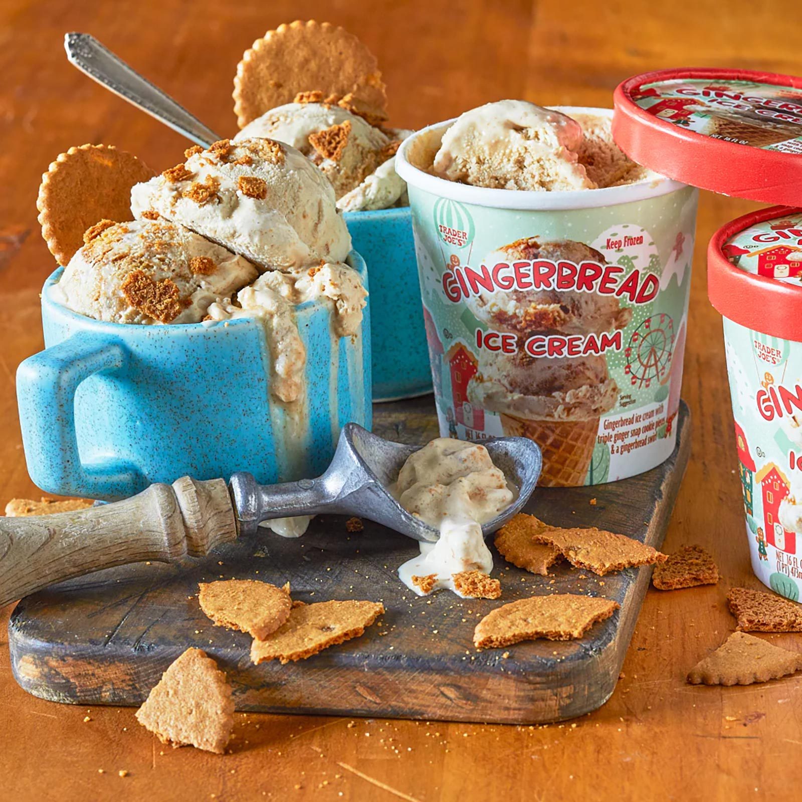 Gingerbread Ice Cream Trader Joes 2022 Tj Holiday Items