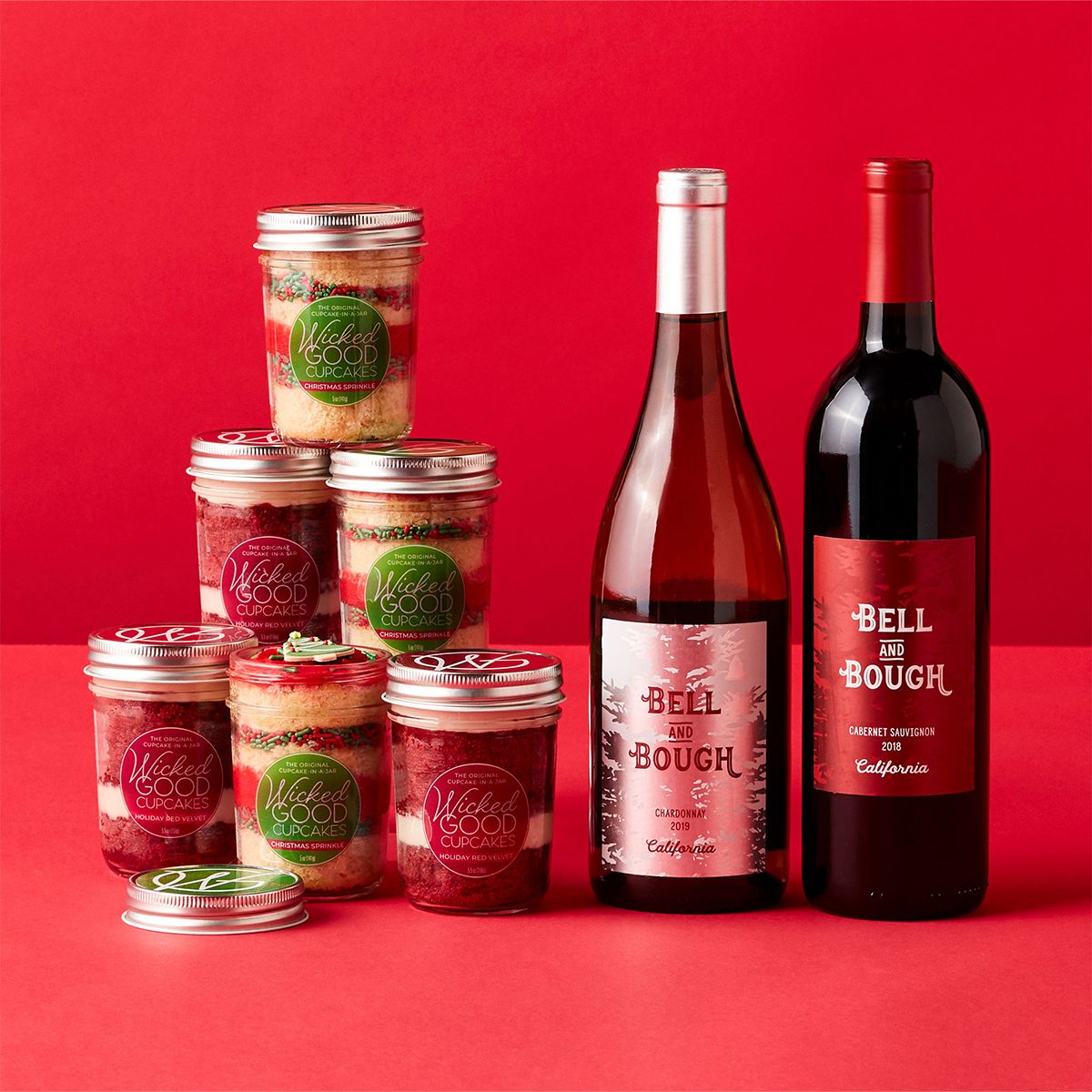 Holiday Cupcakes & Wine Set