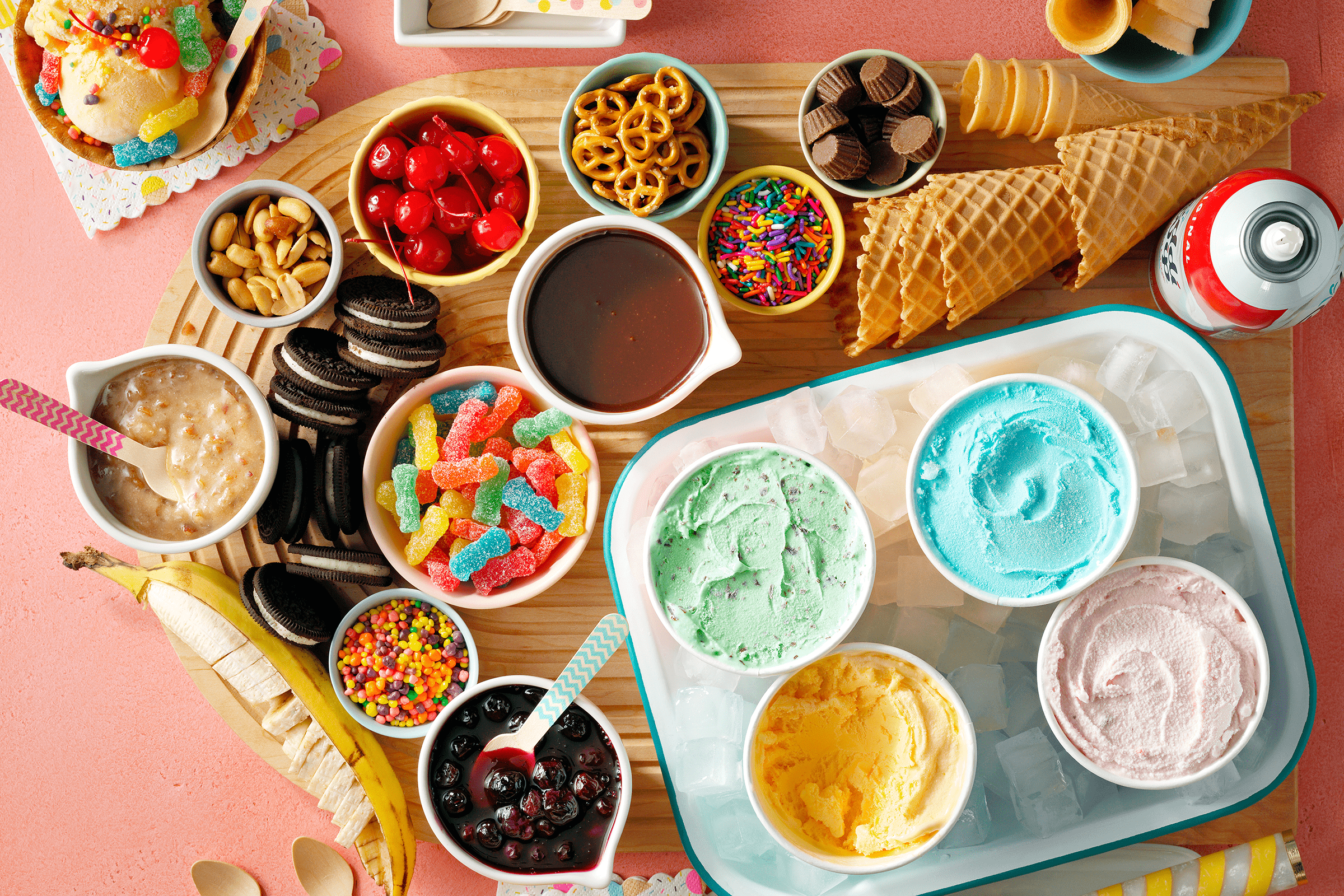 different ice cream toppings