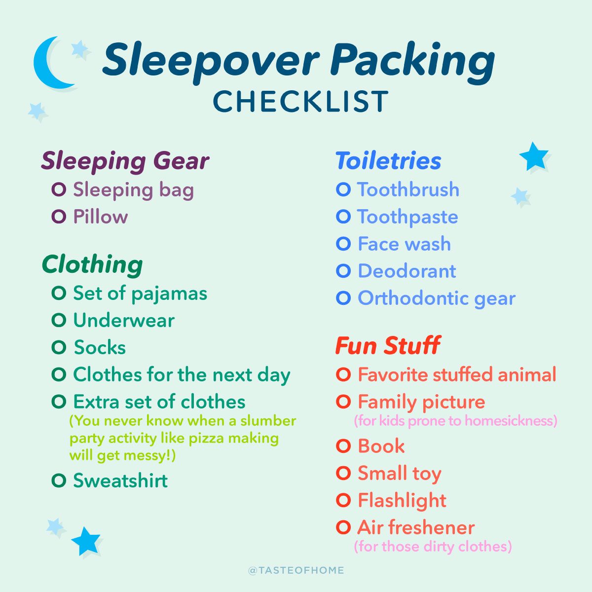 The Ultimate Checklist For What To Bring To A Sleepover