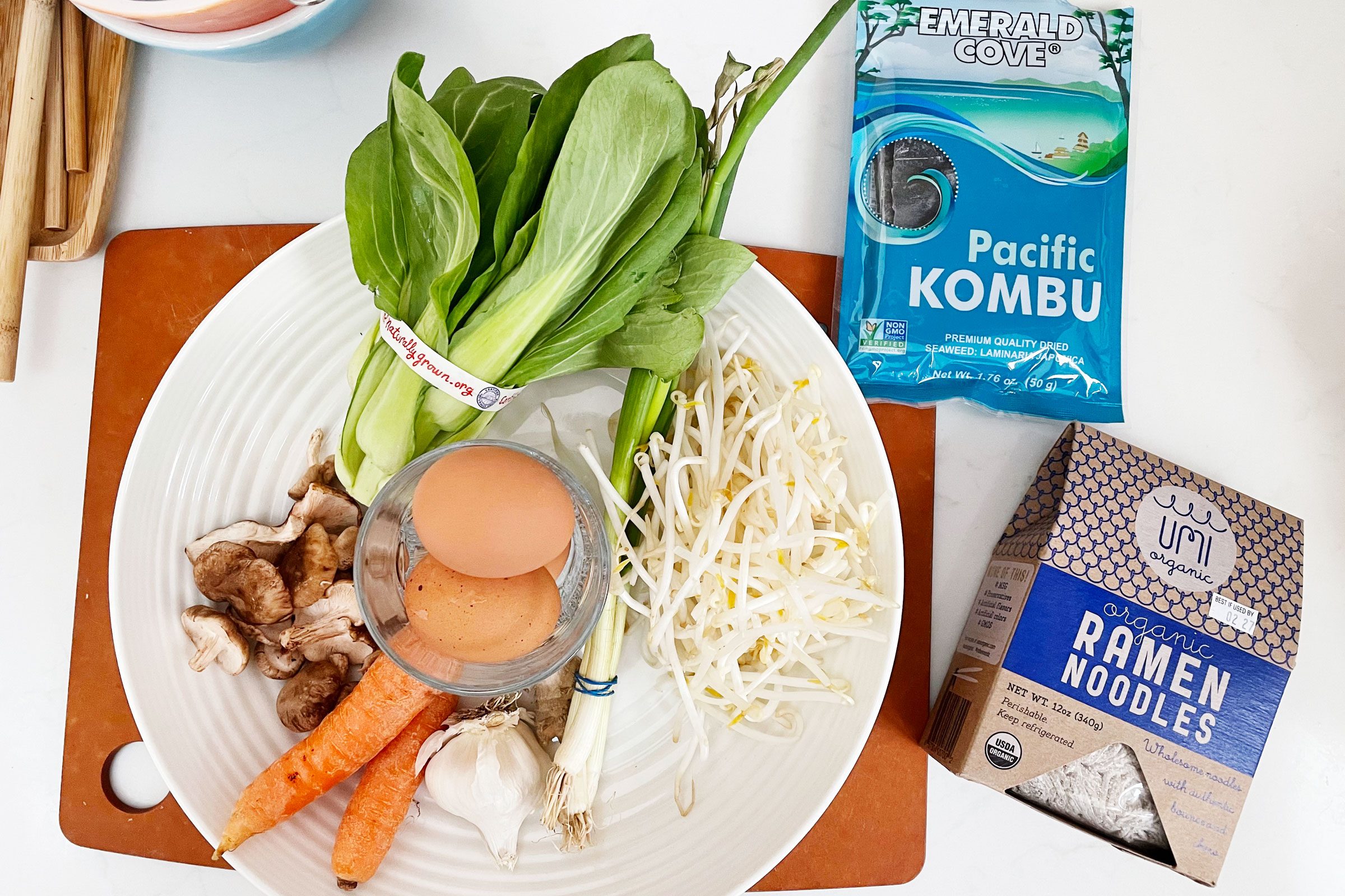 ingredients for Miso Ramen