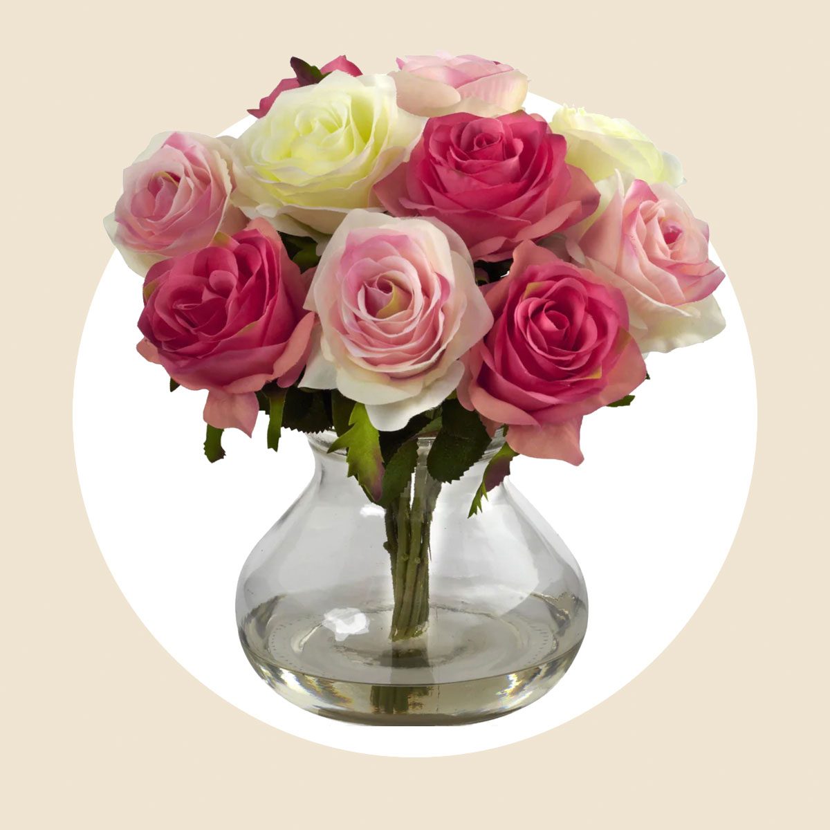 Fake Rose Vase 