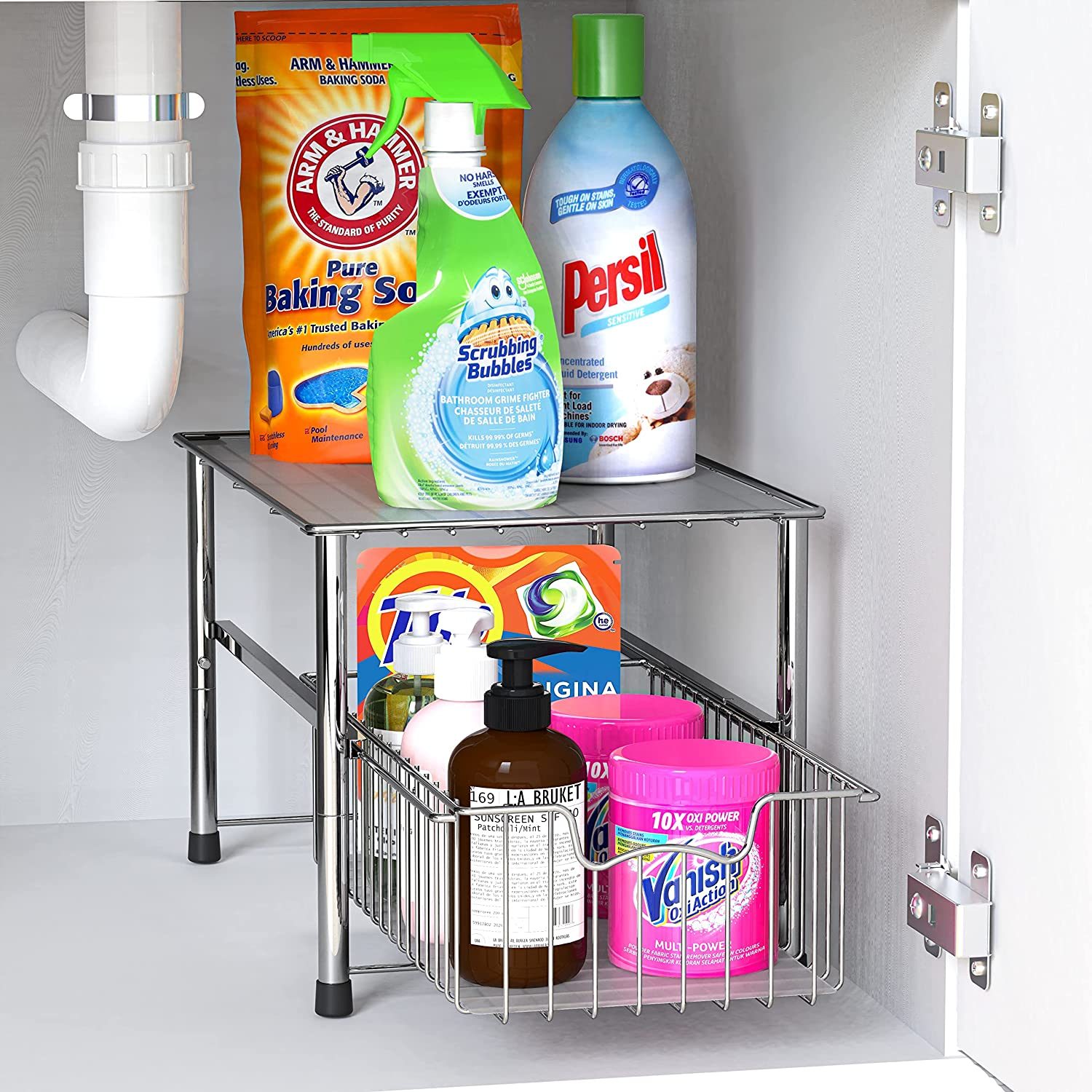 Simple Houseware Under Sink Organizer: $23  Organize