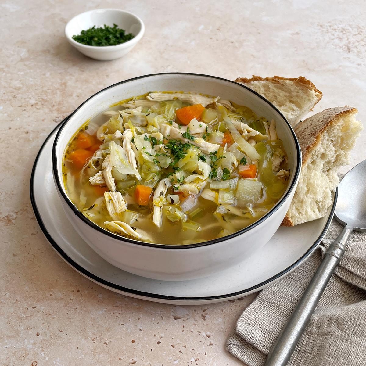 Chicken Soup with Cabbage