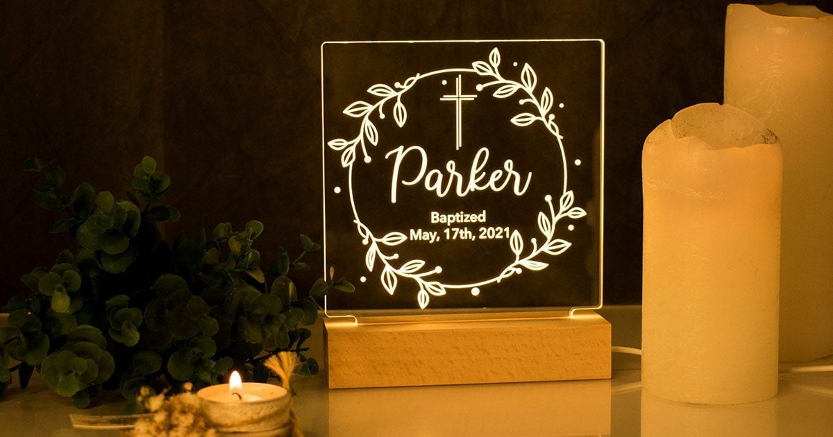 Christian Gift for Women, Acrylic Night Light Inspirational Gifts