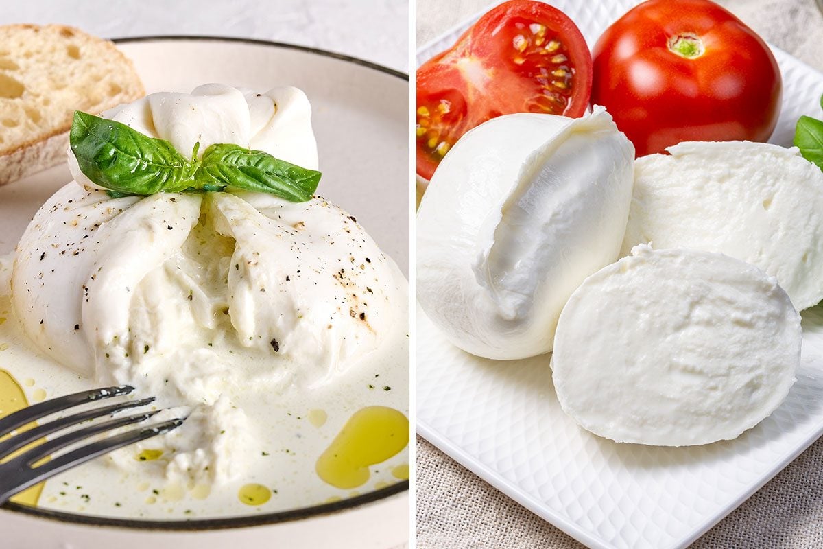 Burrata vs. Mozzarella: What's the Difference Between These Cheeses?