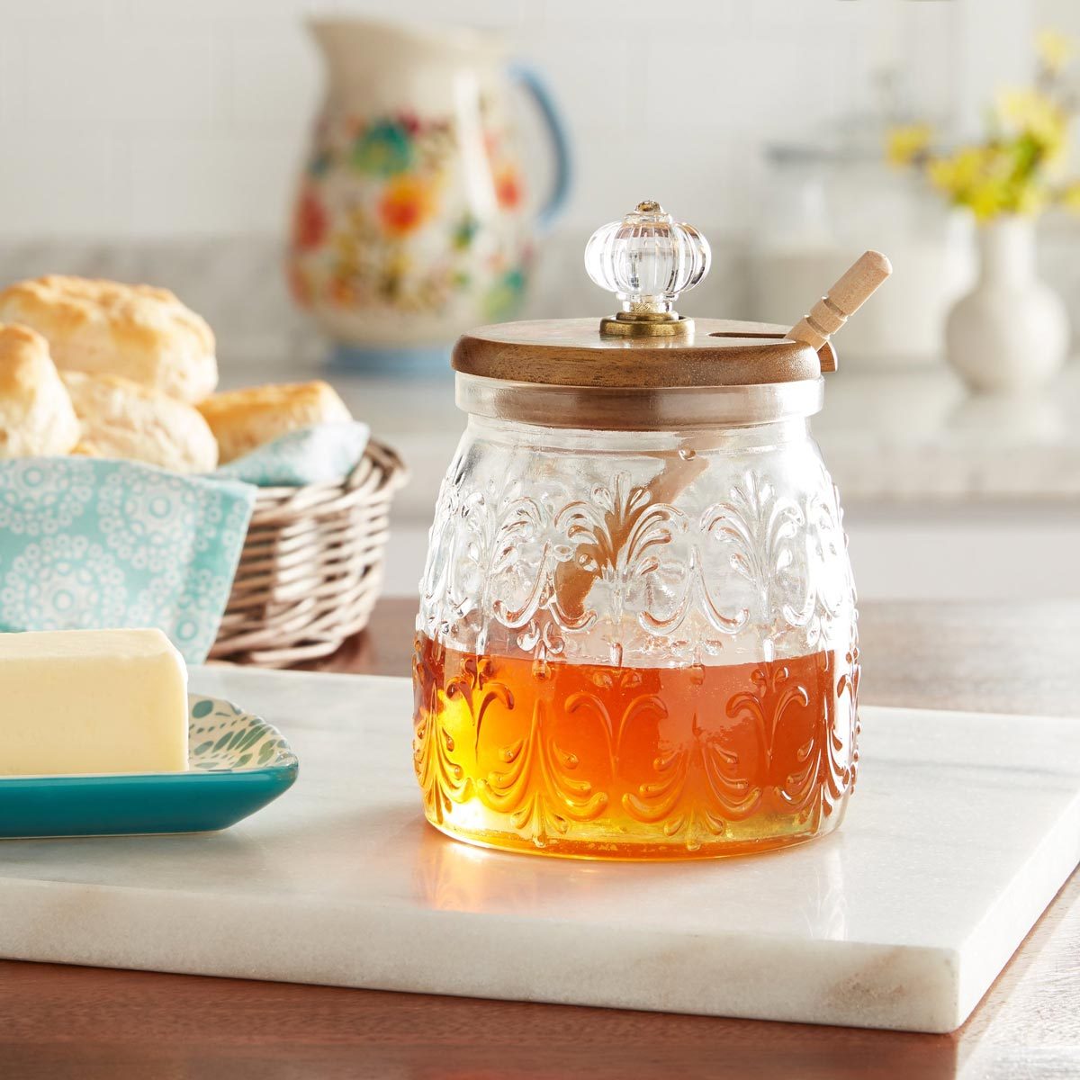 Glass Honey Jar