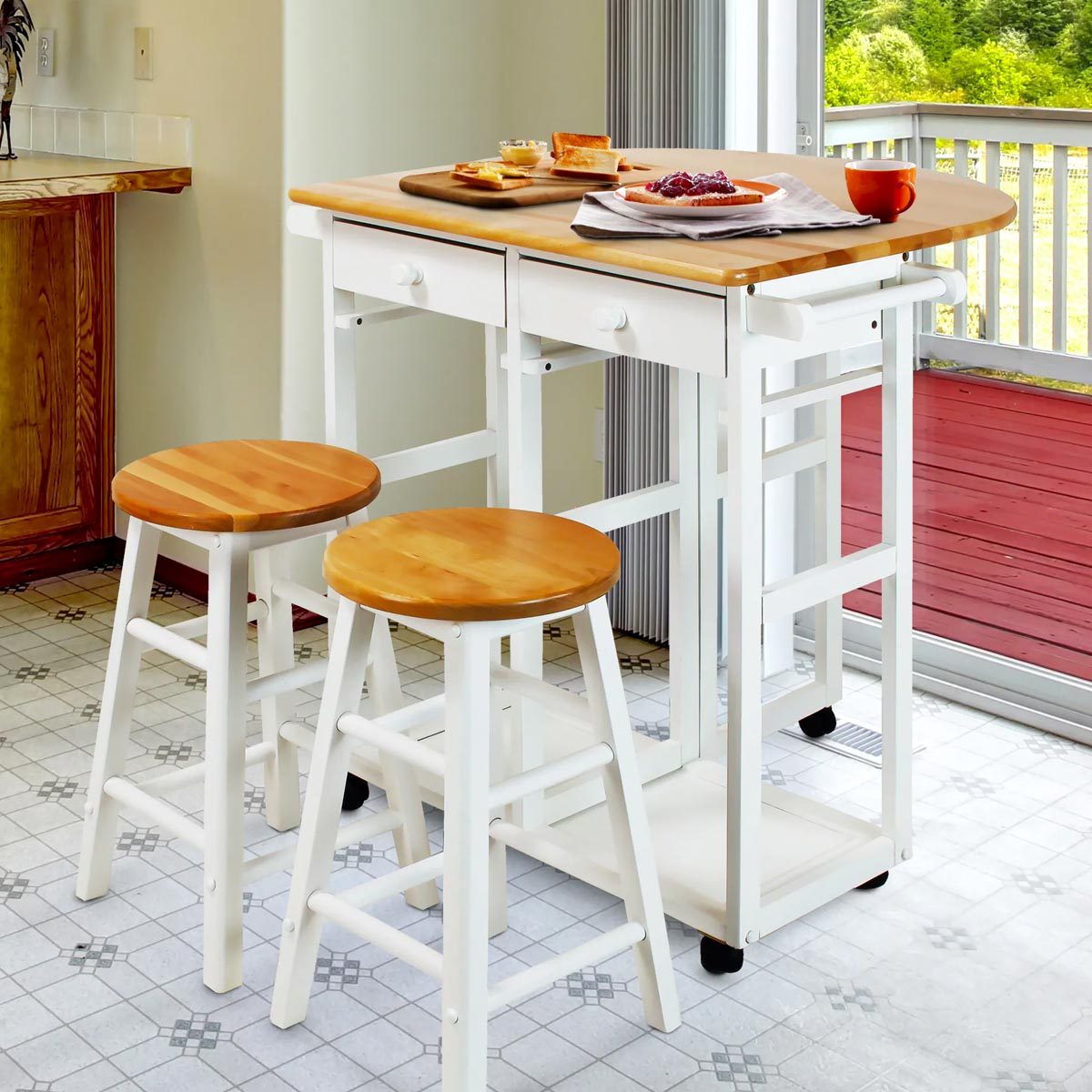 convertible breakfast nook table