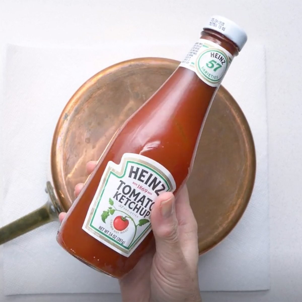 Trick for How to Get Ketchup Out of Glass Bottle