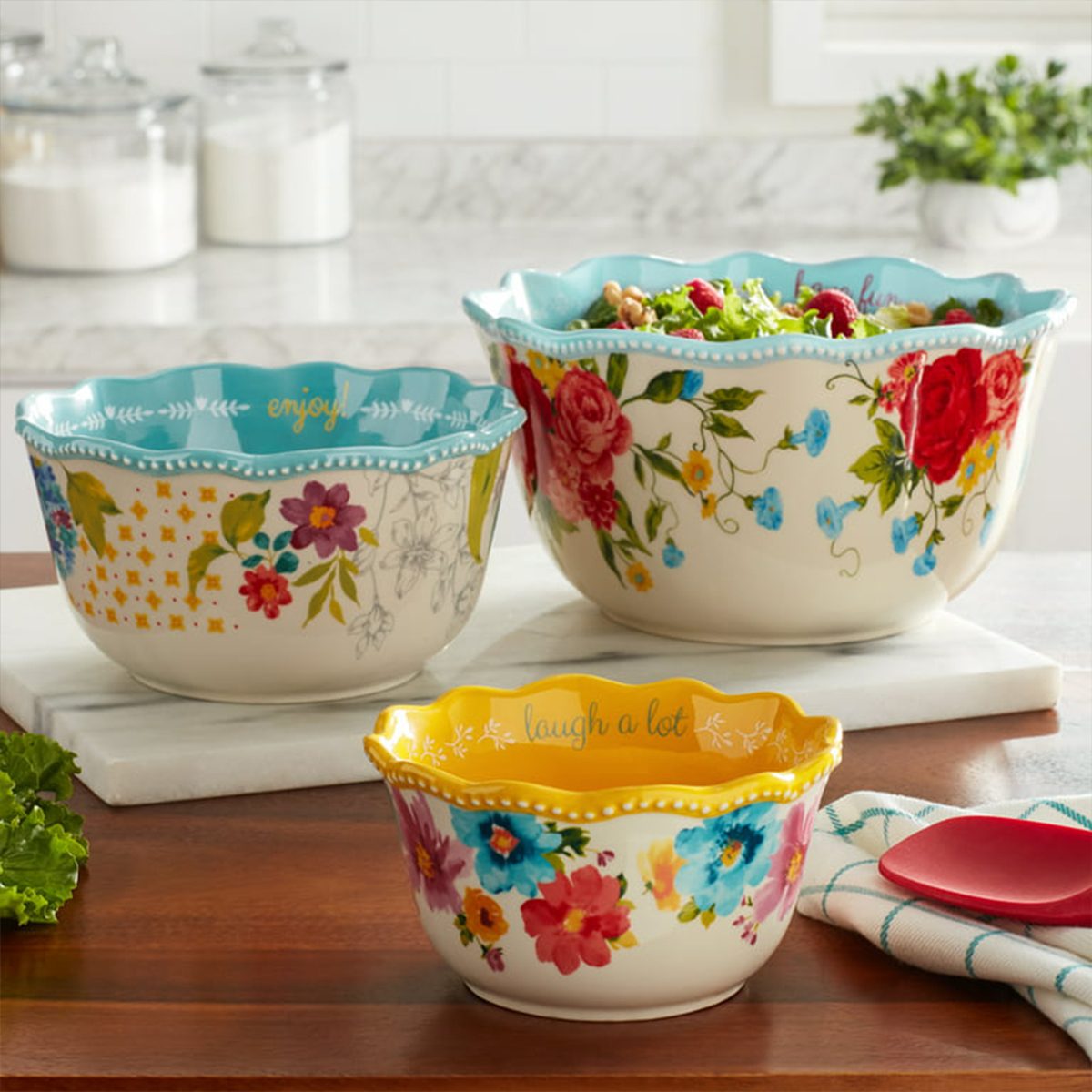 The Pioneer Woman Breezy Blossom 4-piece Measuring Bowls 