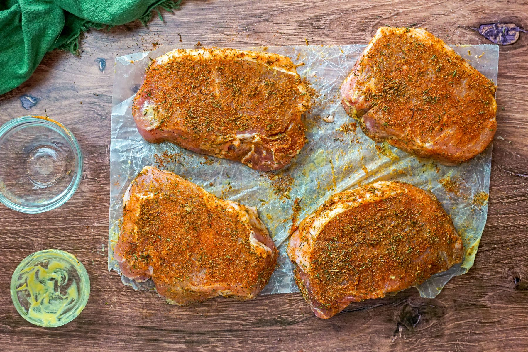 Season Pork Chops with Spice Mixture