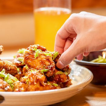 Korean Fried Chicken in Plate