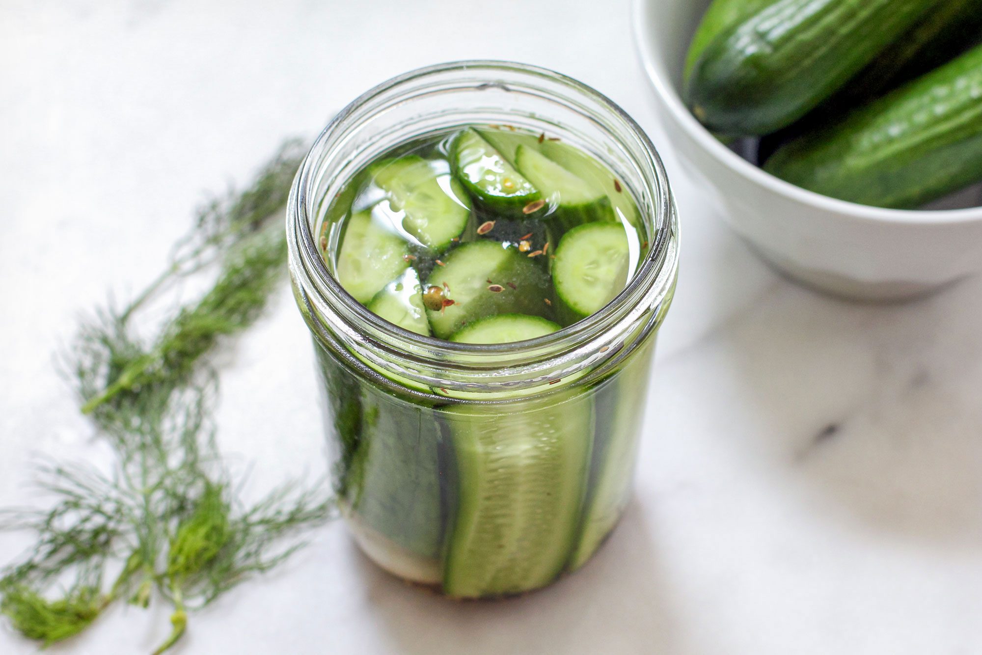 Pickled moonshine in a glass jar