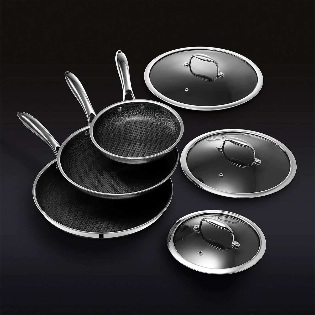 HexClad 7-Piece Bundle Starter Set, 7-Quart Saute Pan, 8-Inch