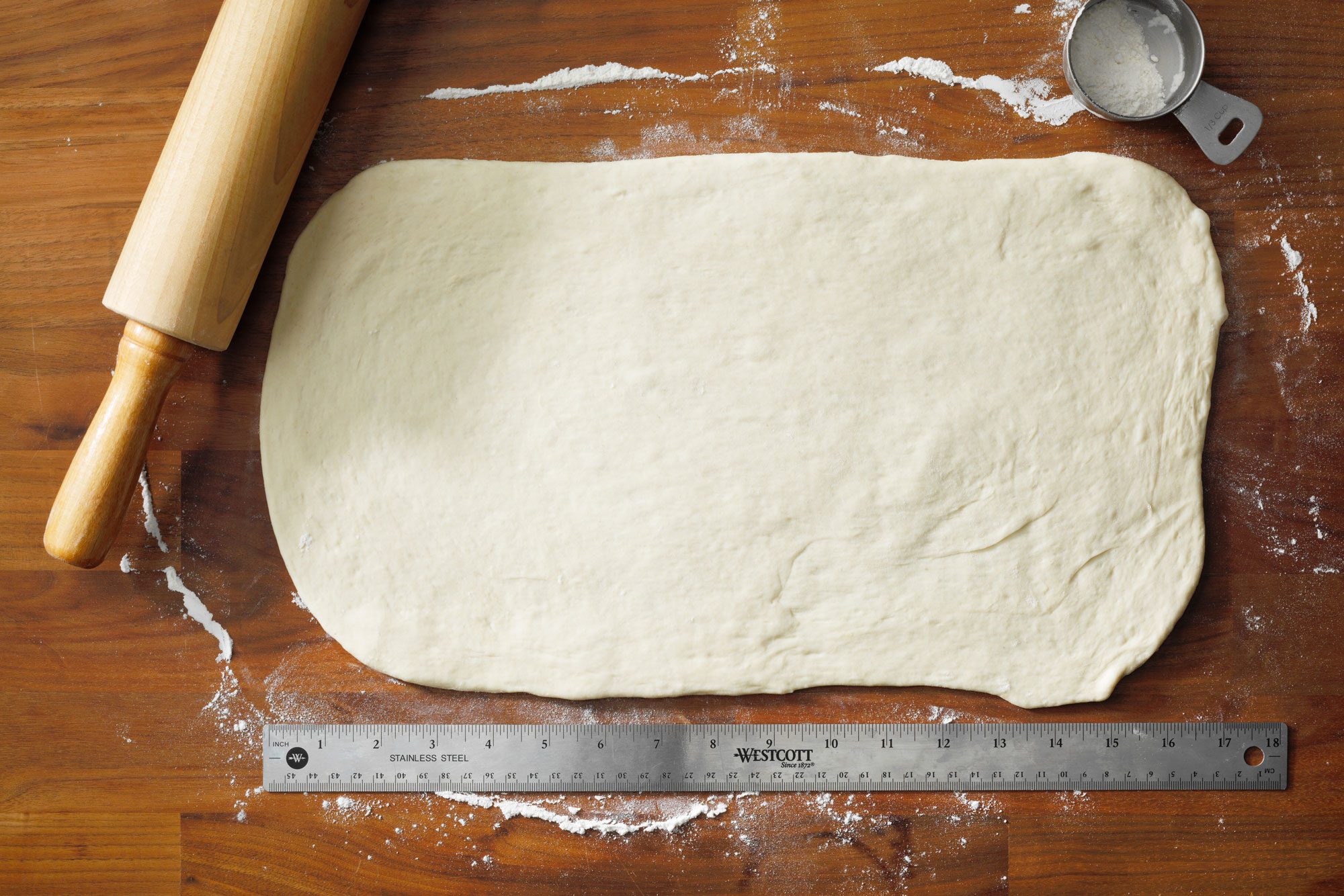 On a lightly floured surface, roll the dough into a rectangle