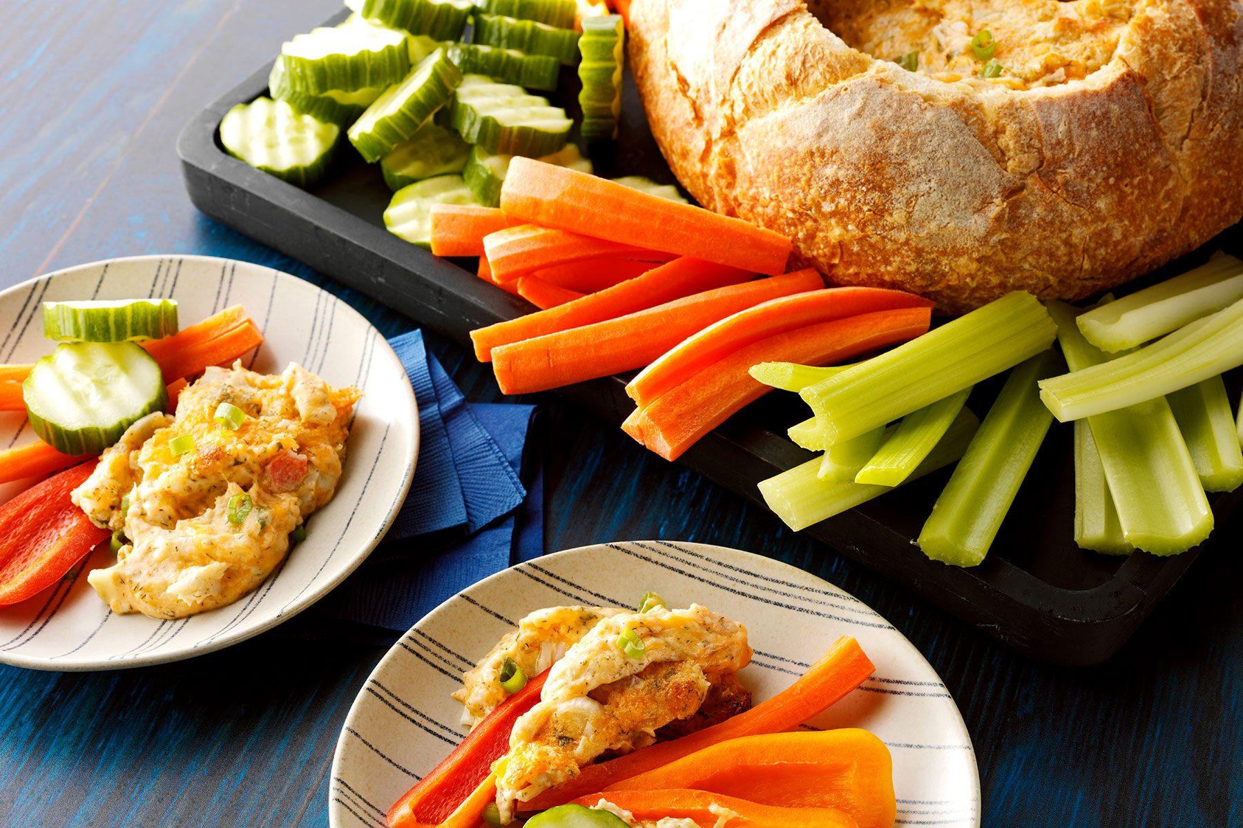 Seafood Dip served with vegetables