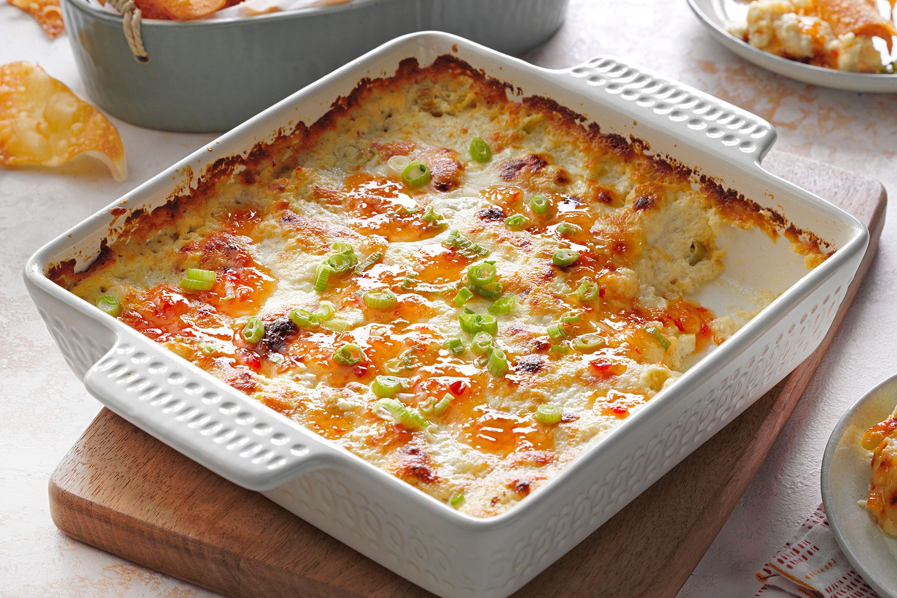 Crab Rangoon Dip in baking dish