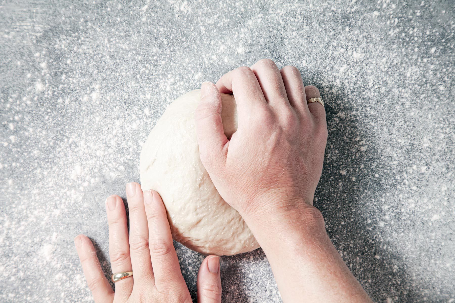 Kneading the dough