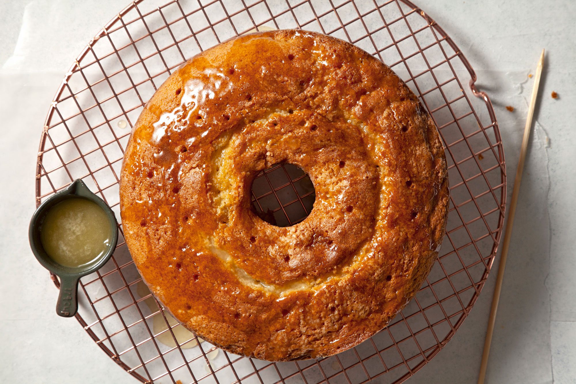 Kentucky Butter Cake on a wire rack