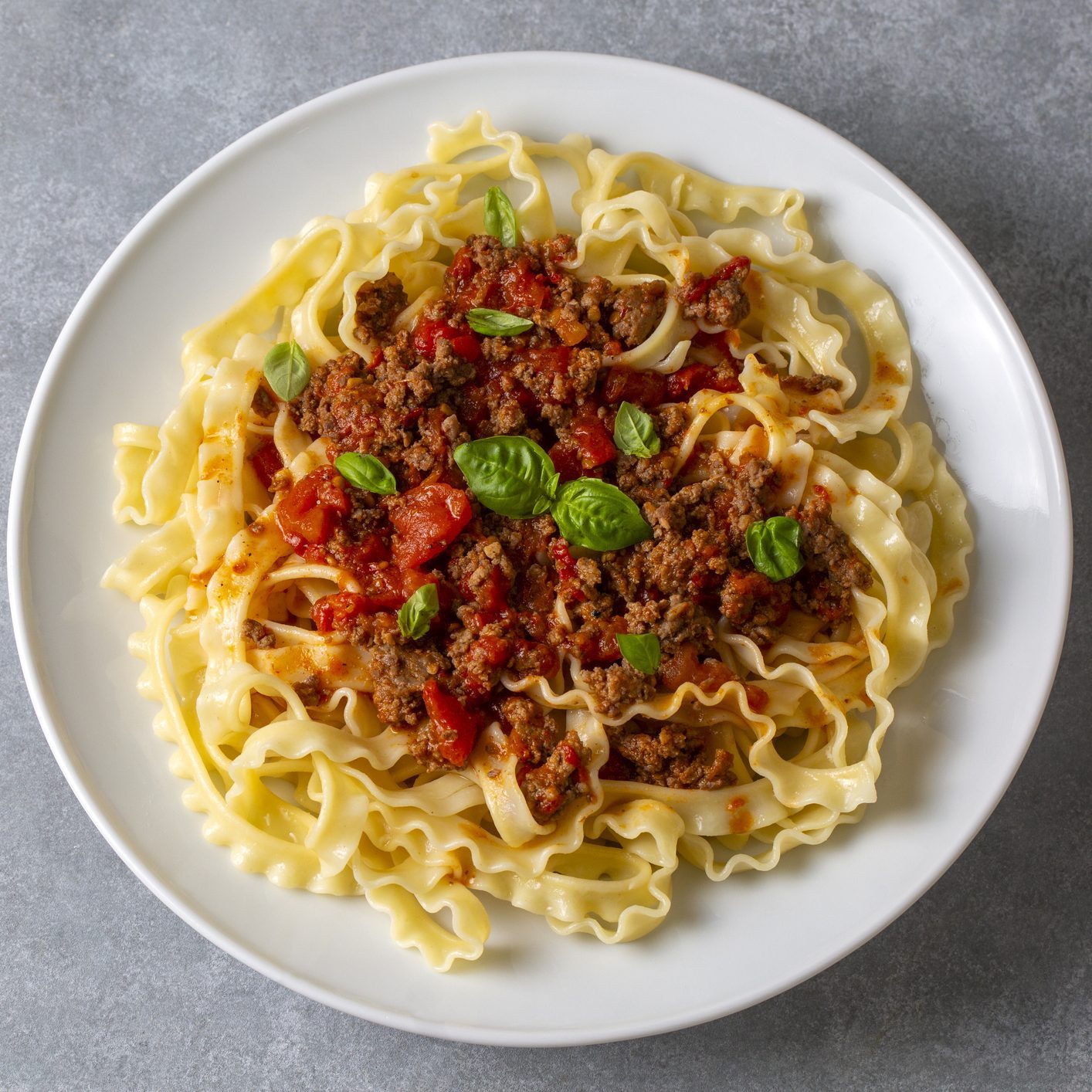 Mafalde or Mafalda or Mafaldine Pasta Bolognese