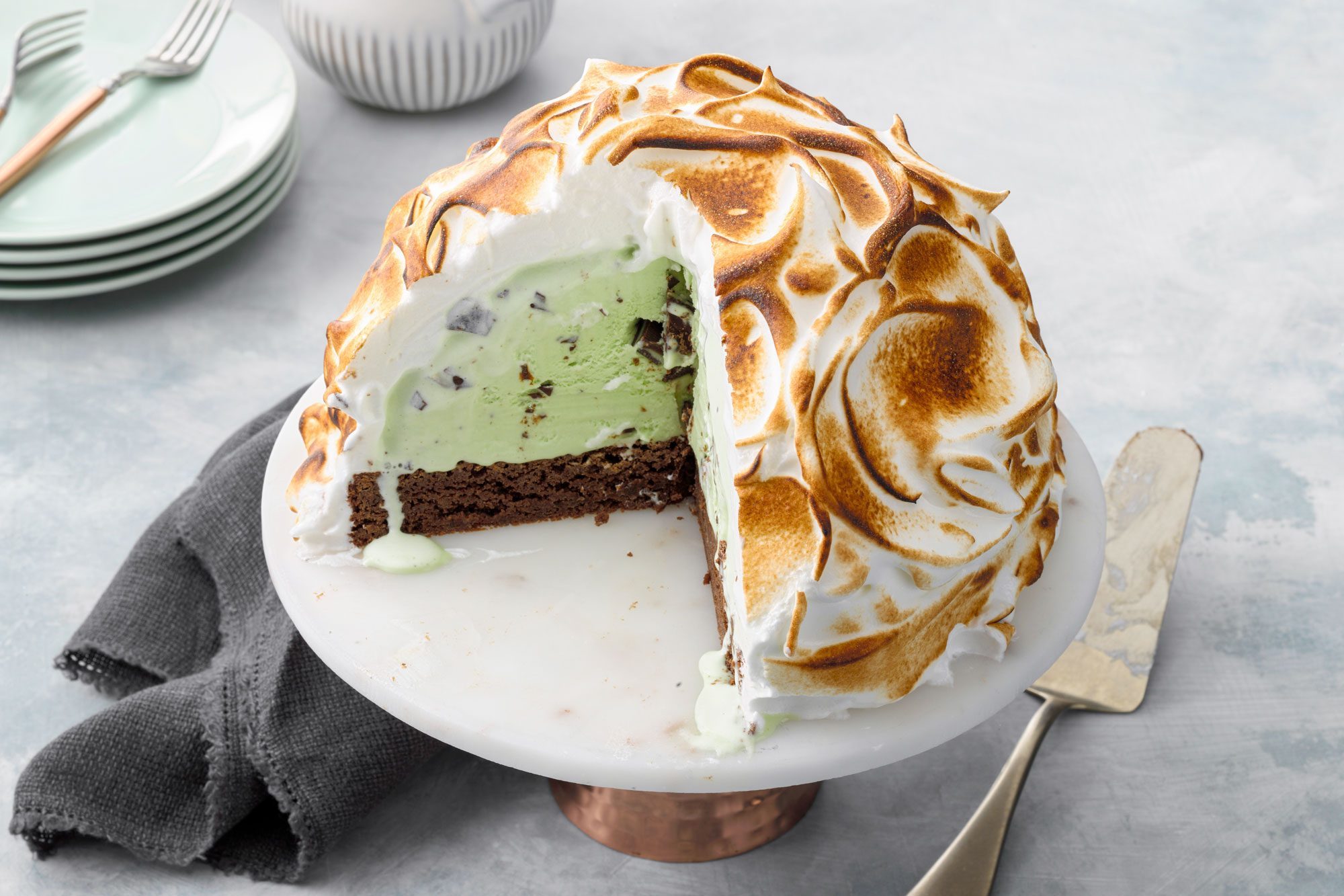 Grasshopper Baked Alaska