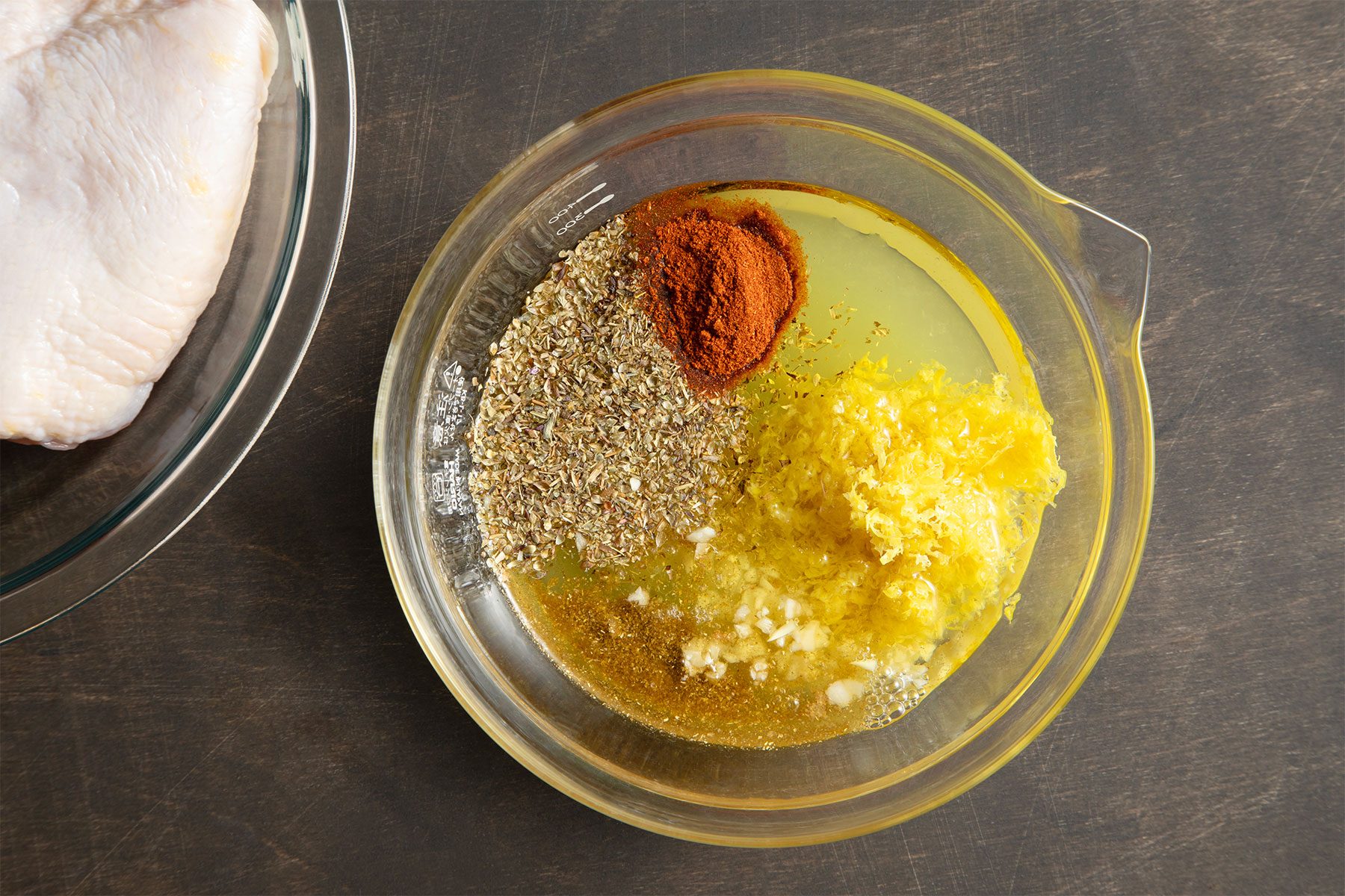 Ingredients in small bowl ready for mixing