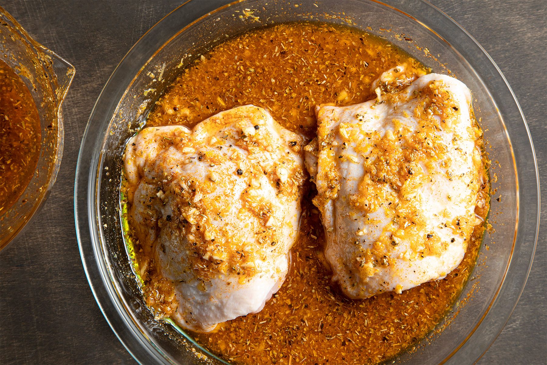 Marinating Chicken in small bowl