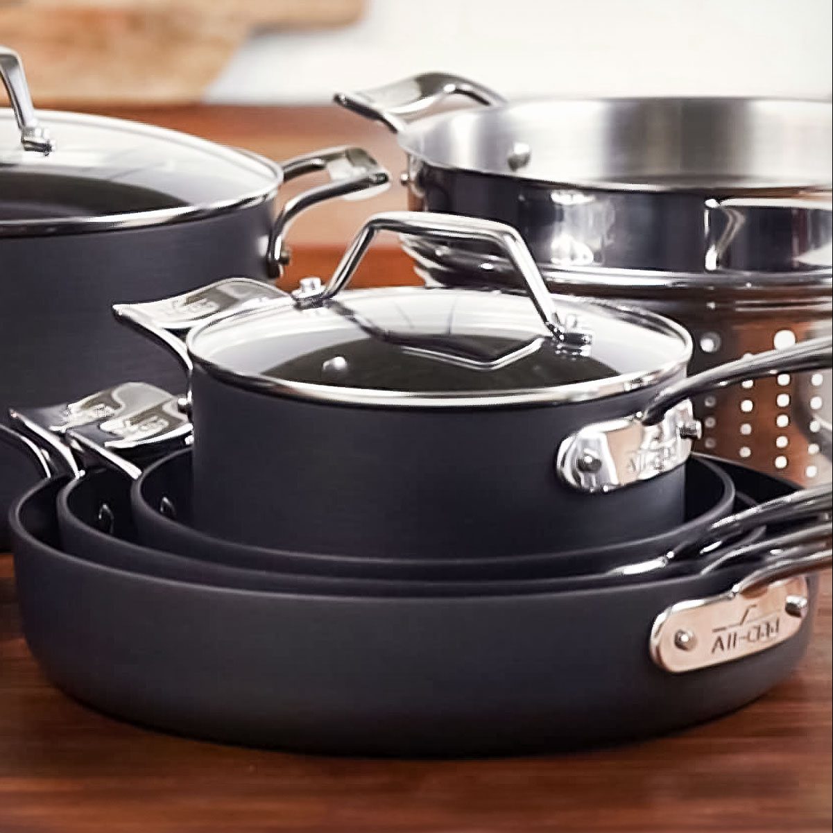 All Clad Essentials Hard Anodized Nonstick Cookware Set