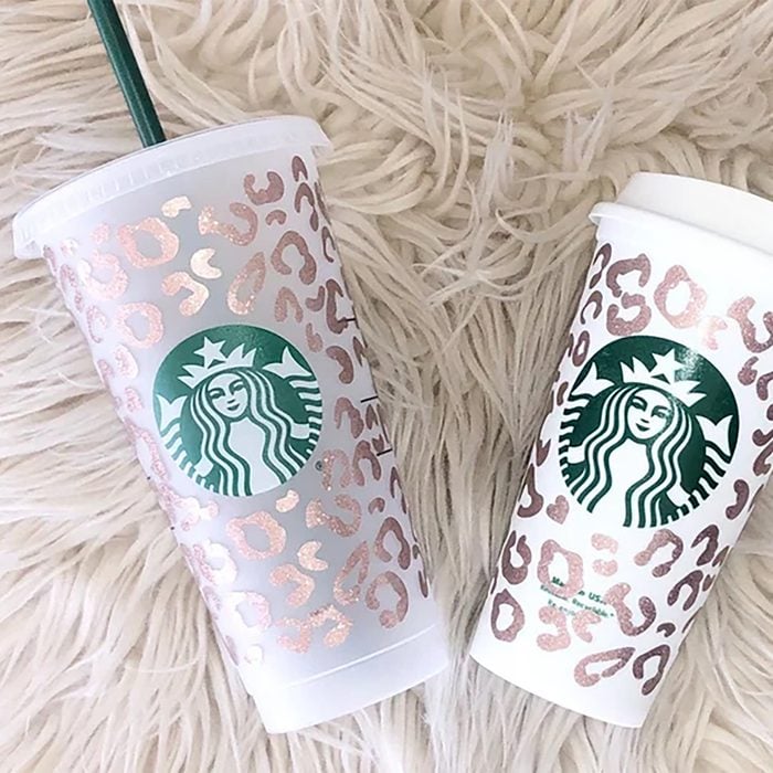 Cheetah Reusable Starbucks Venti Cold Cup