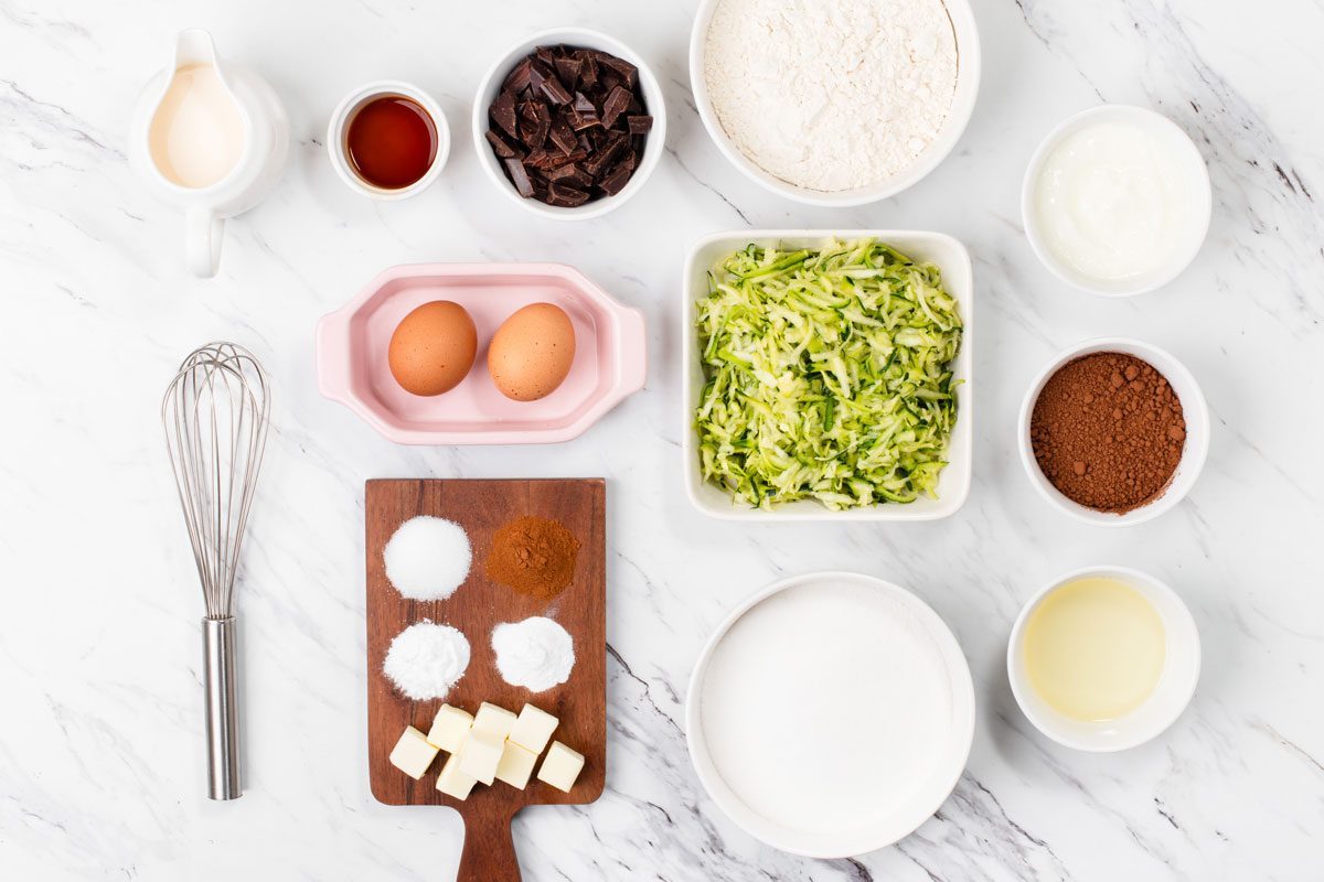 Chocolate Zucchini Cake ingredients