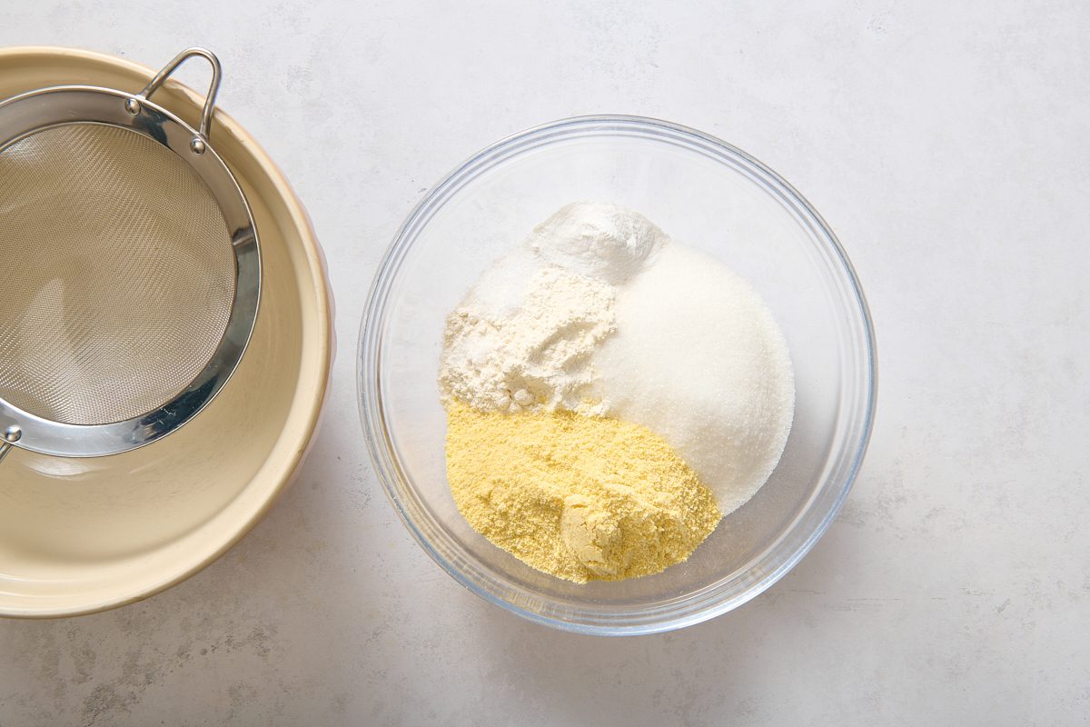 Combining the dry ingredients in a bowl