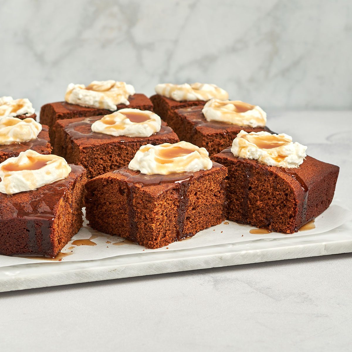 Indulge in the ultimate warming treat with a homemade gingerbread cake by Taste of Home.