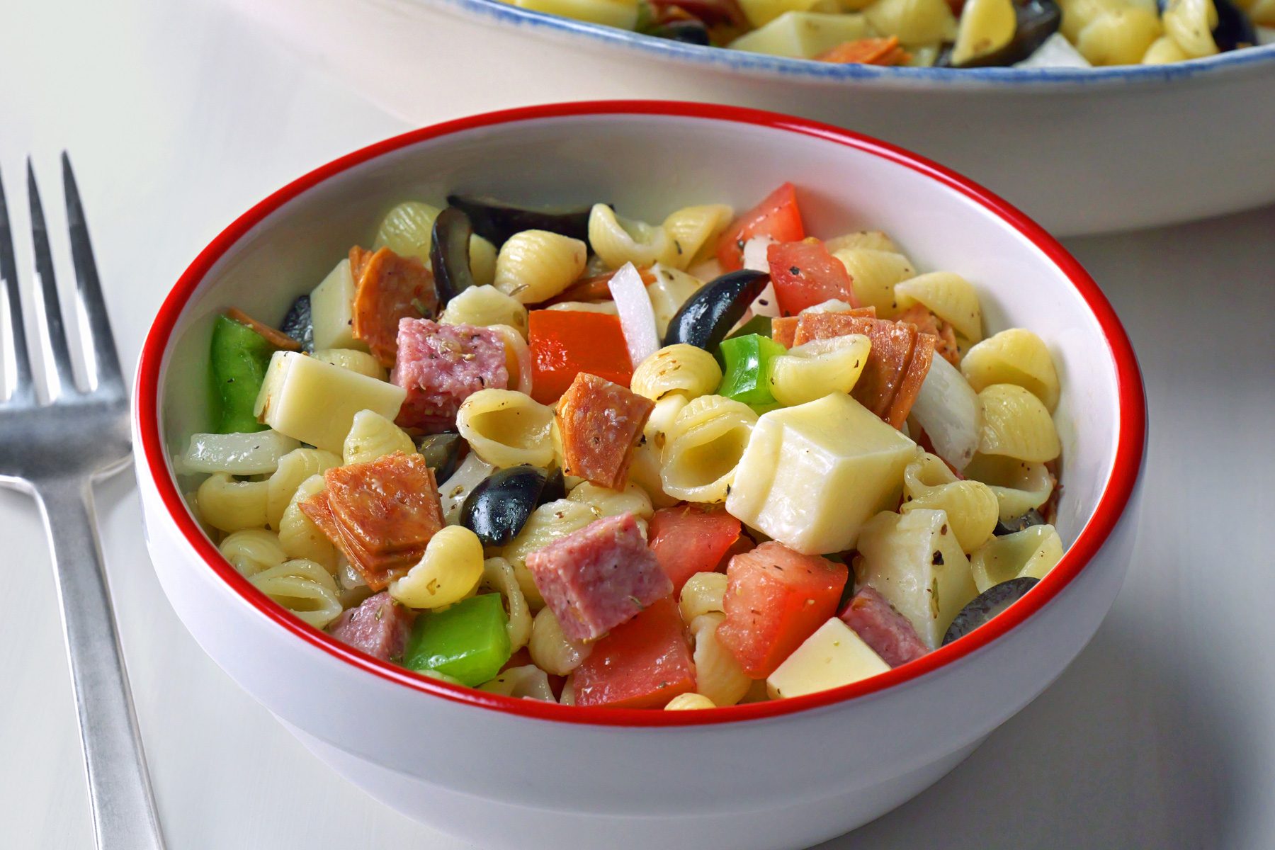 Italian Pasta Salad in a bowl
