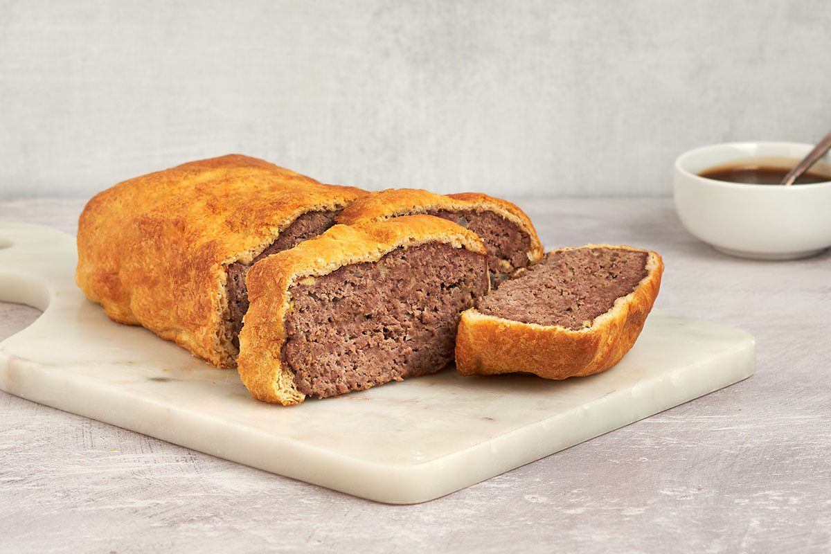 This meat loaf Wellington by Taste of Home is a much simpler version of the famed beef Wellington.