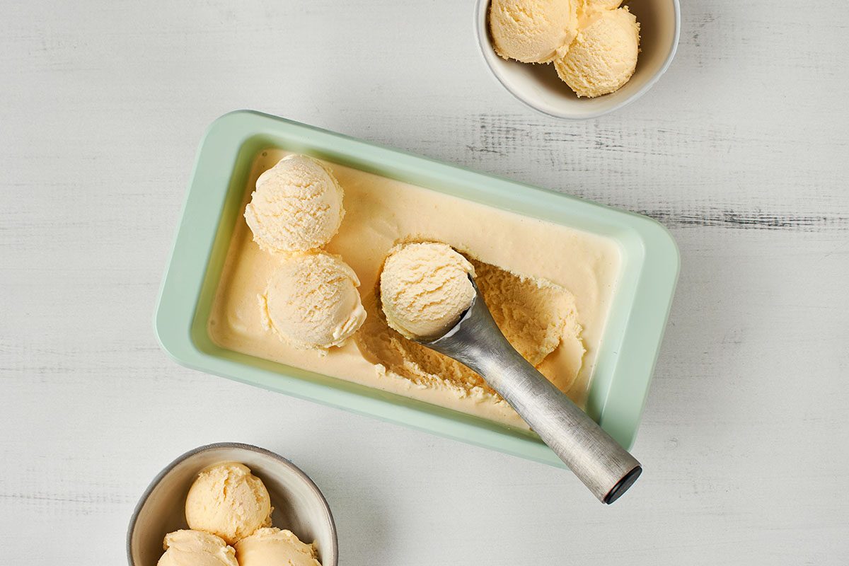 Enjoy the sweet, fresh flavors of peaches in this contest-winning peach ice cream by Taste of Home.