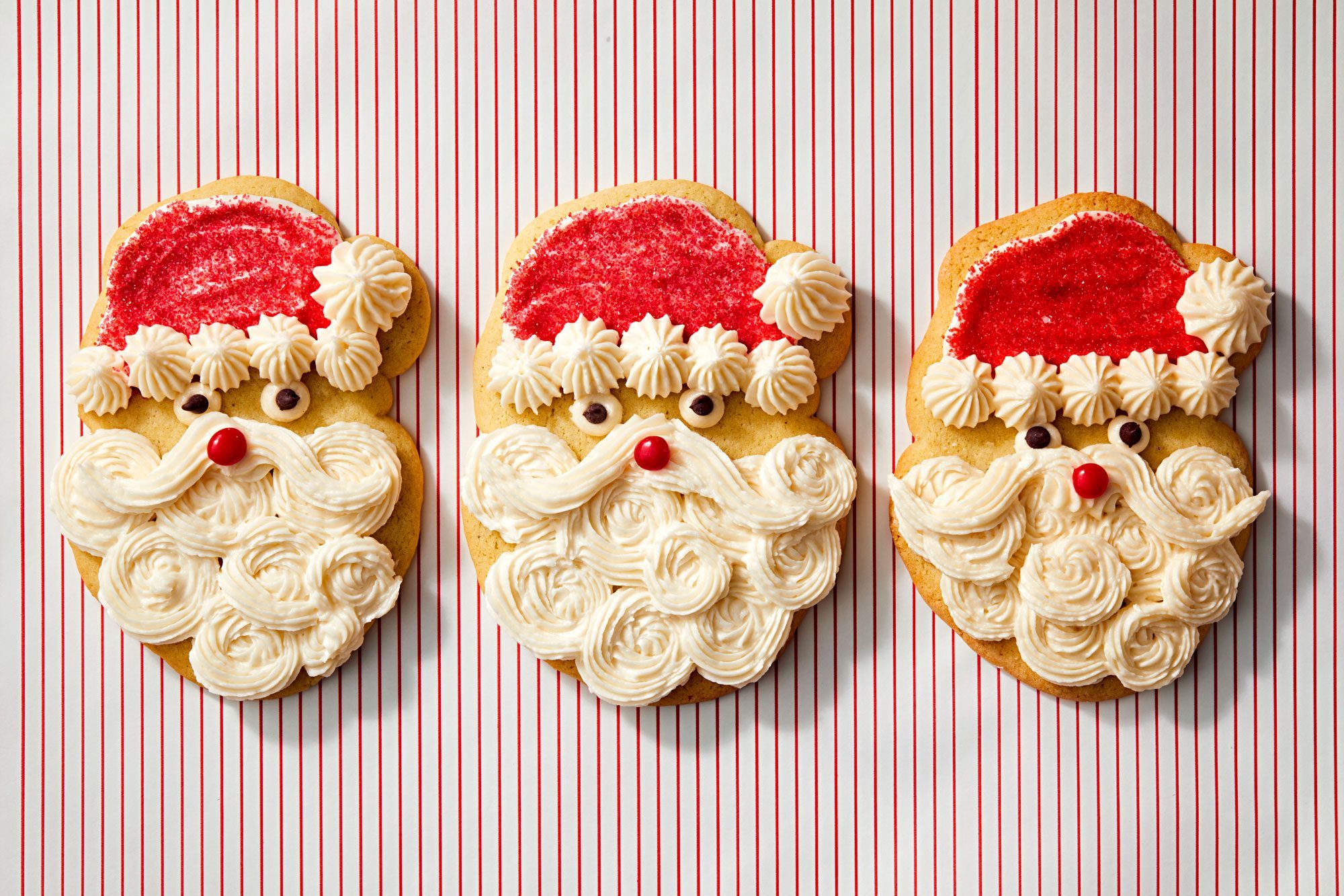 Santa Claus Sugar Cookies for Holidays