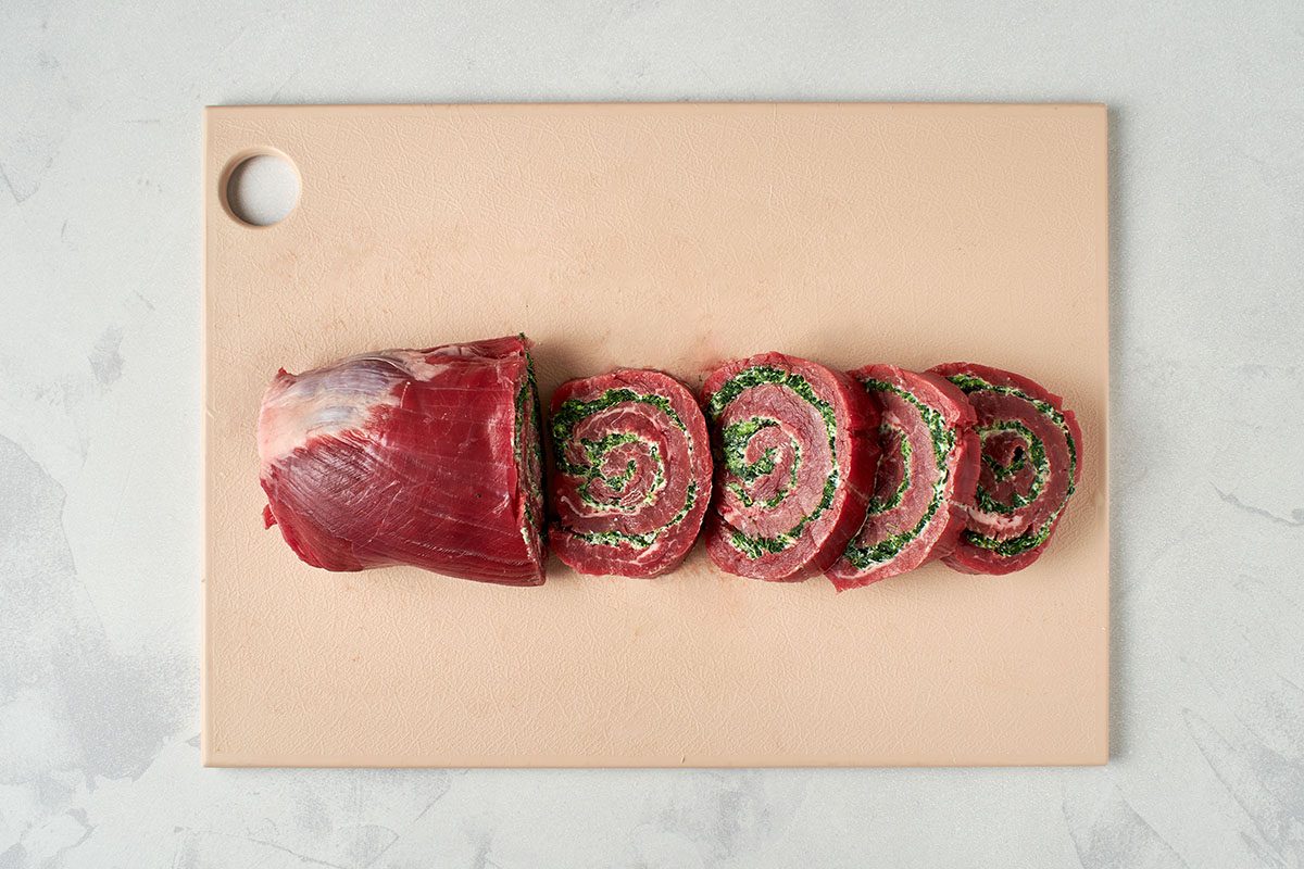 Roll And Slice The Steak