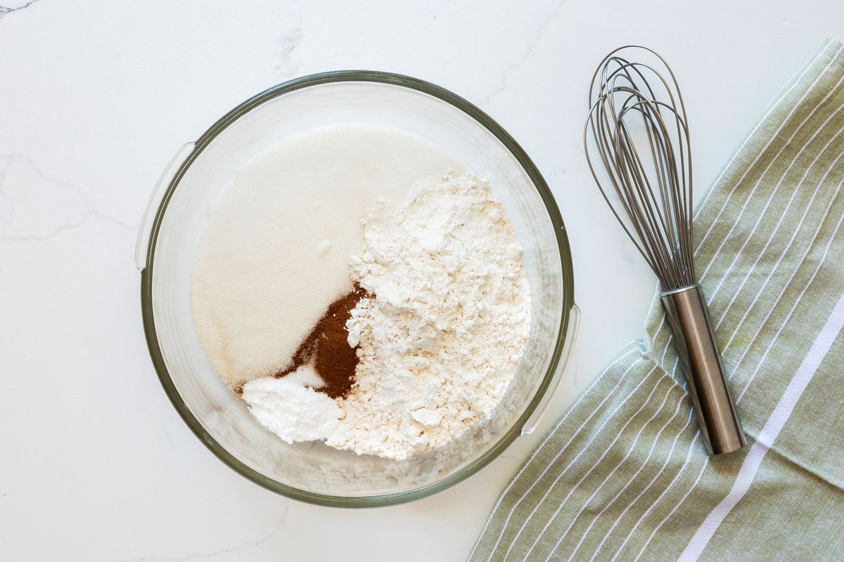 dry ingredients in a bowl to be mixed