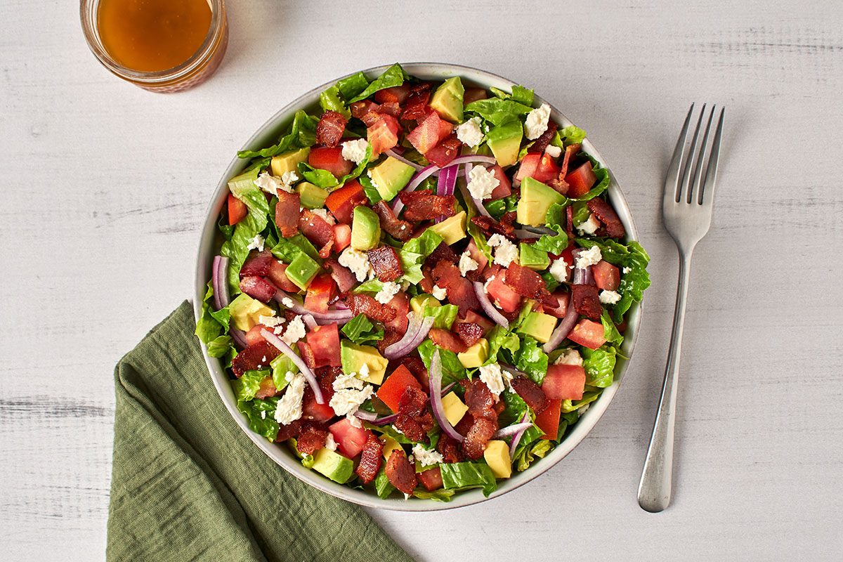 This bacon salad by Taste of Home is perfect for a light lunch or as a fresh, flavorful side dish.